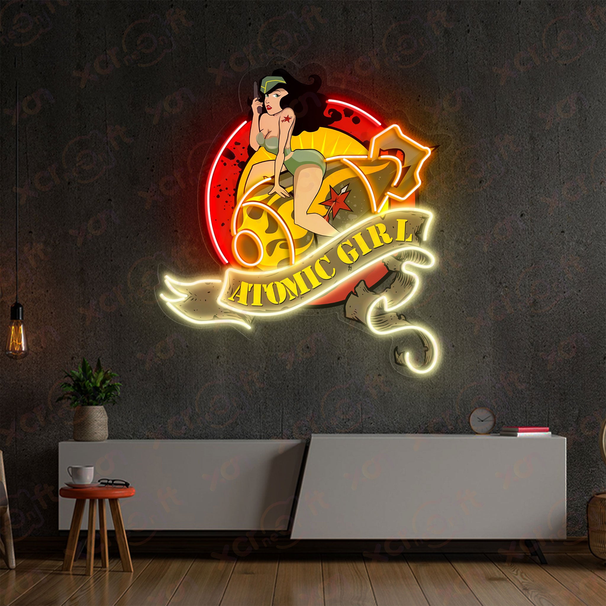 Atomic Girl LED Neon Light