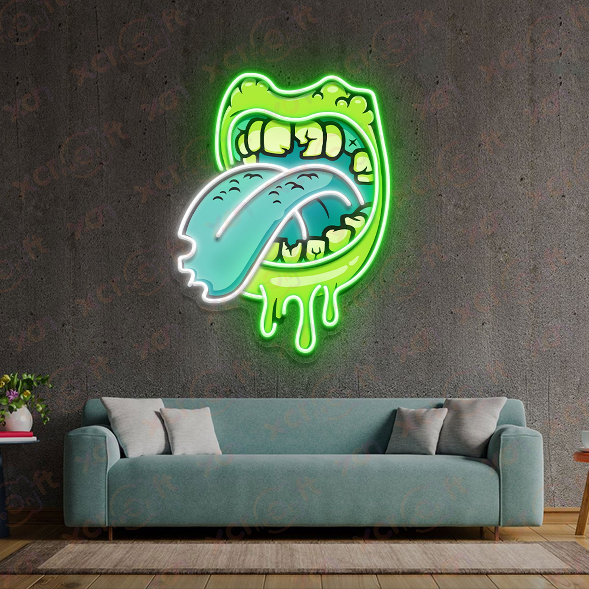 Slime Mouth Printed LED Neon Sign