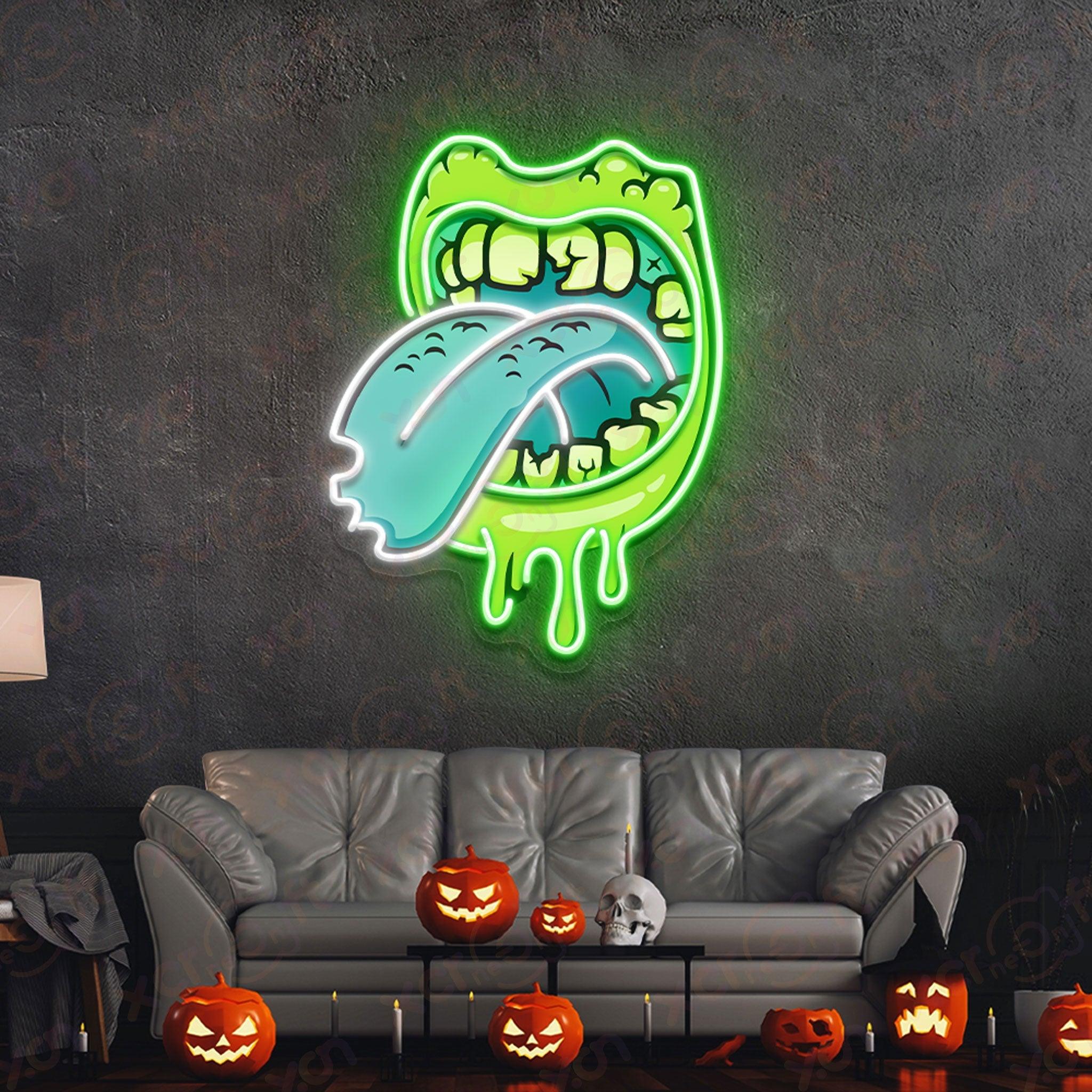 Slime Mouth  Printed LED Neon Sign