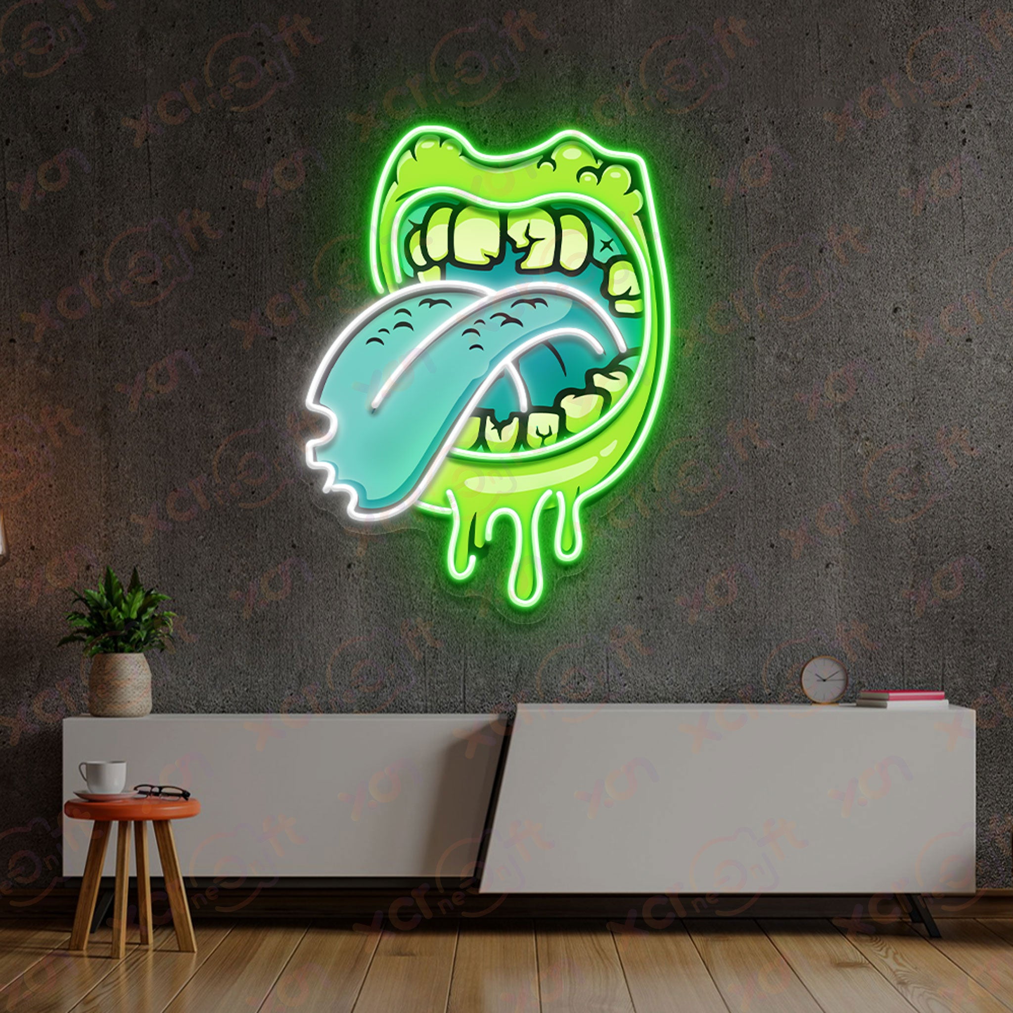 Slime Mouth Printed LED Neon Sign