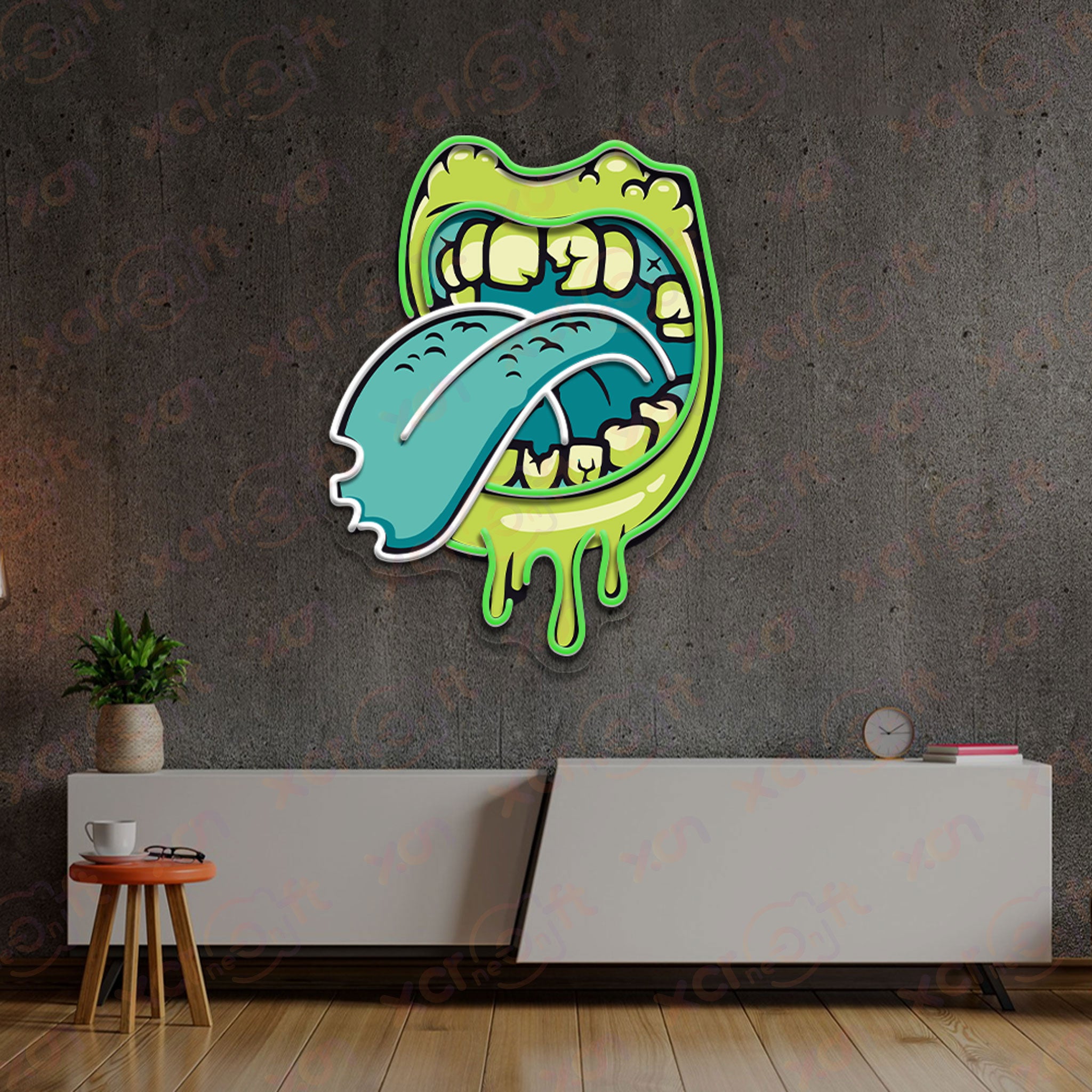 Slime Mouth Printed LED Neon Sign