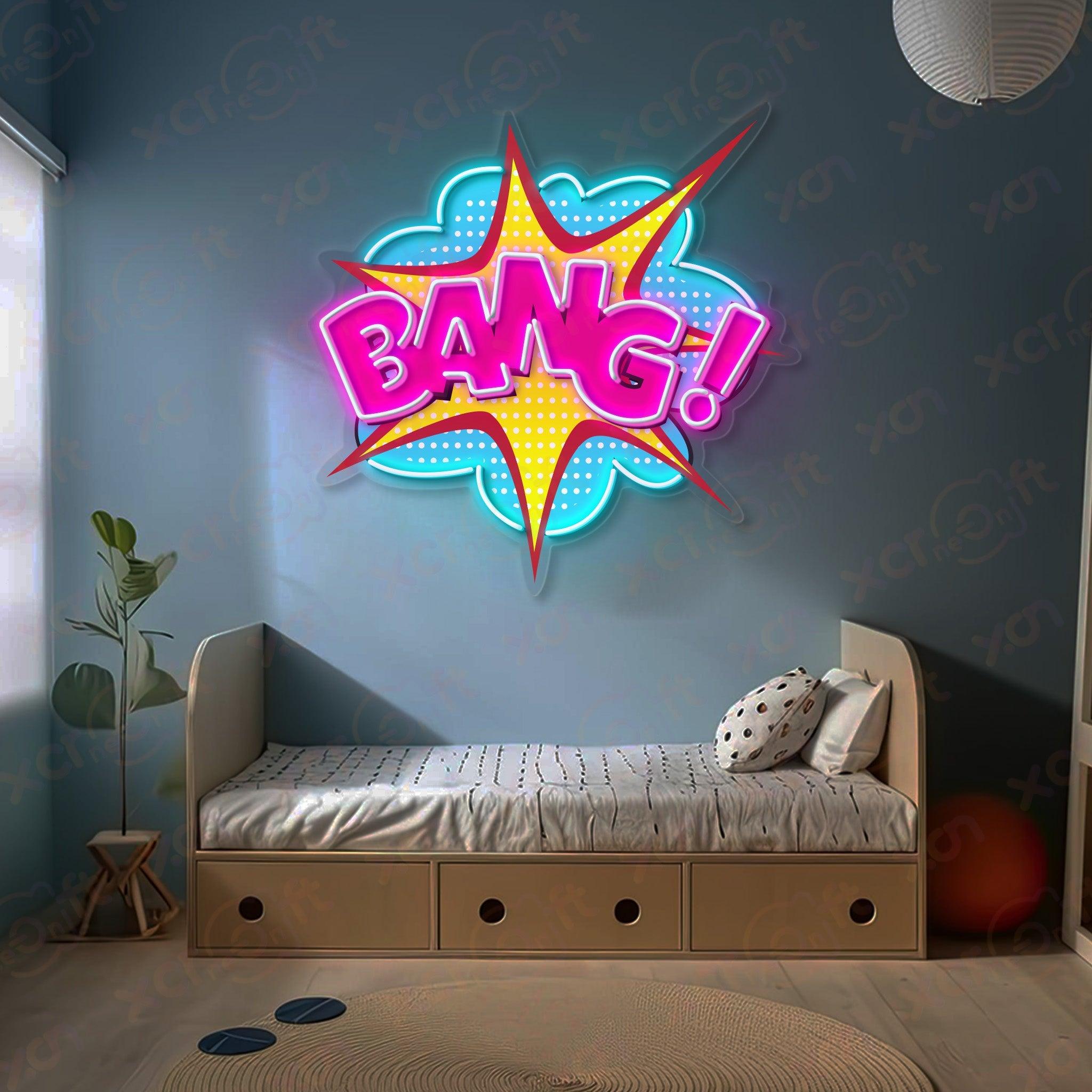 Bang Comic LED Neon Wall Art