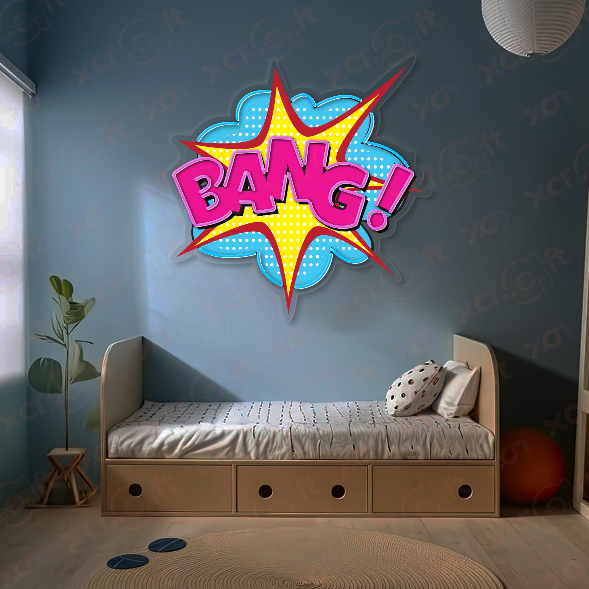 Bang Comic LED Neon Wall Art