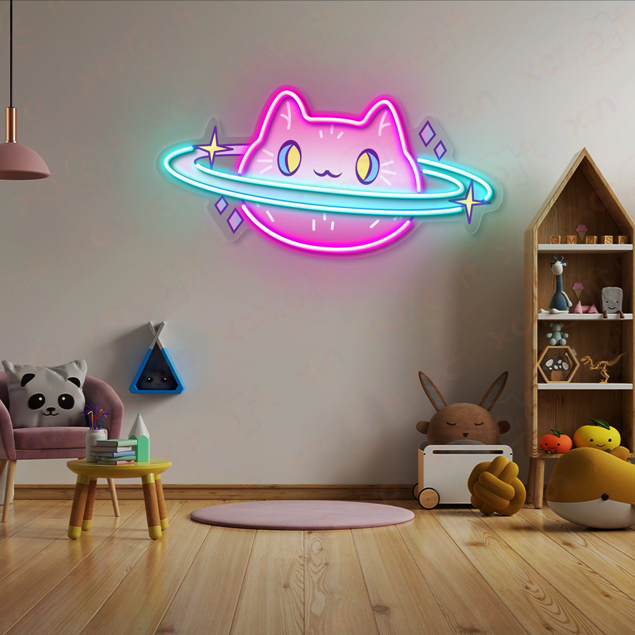 Cat Planet LED Neon Light