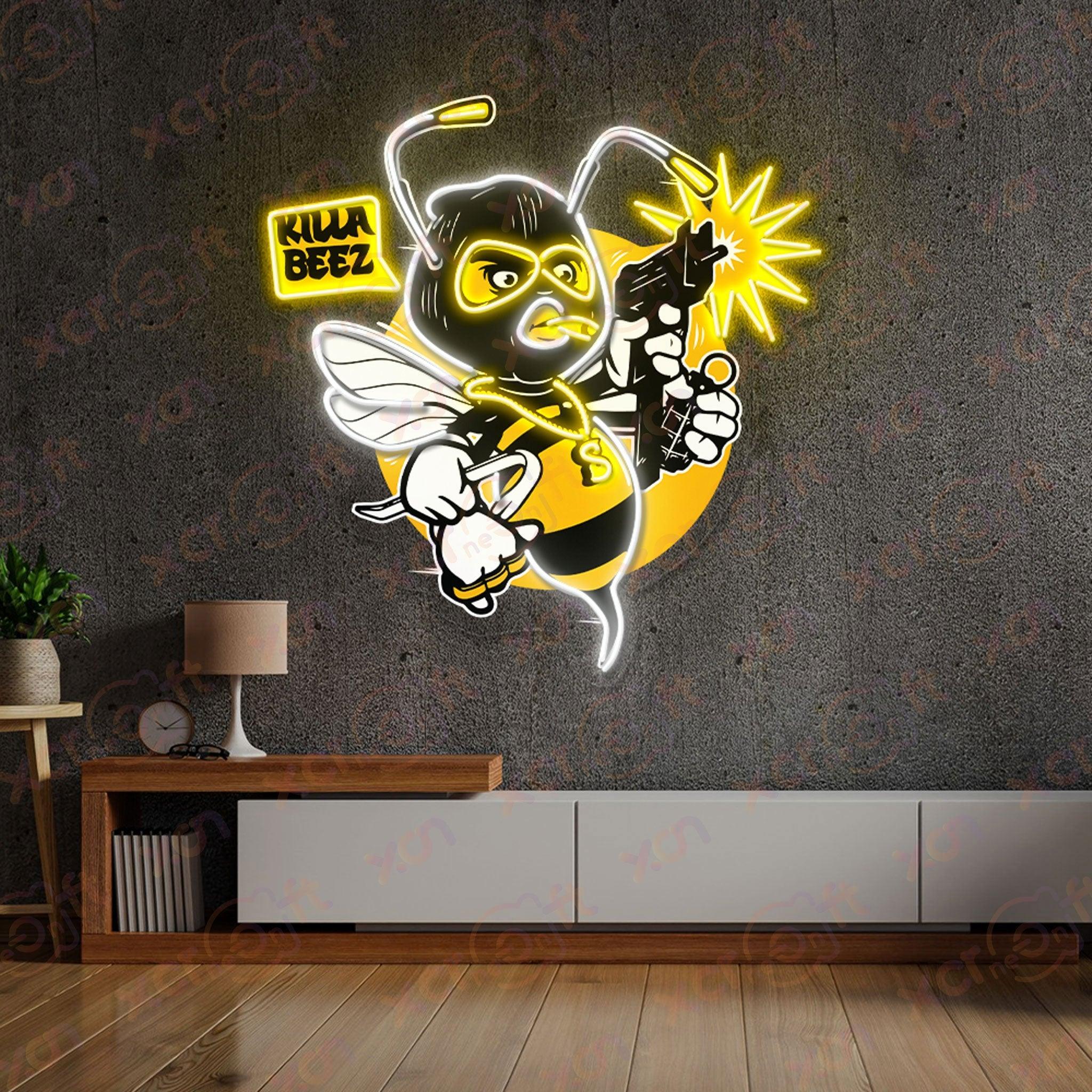 Killa Beez Neon Wall Art