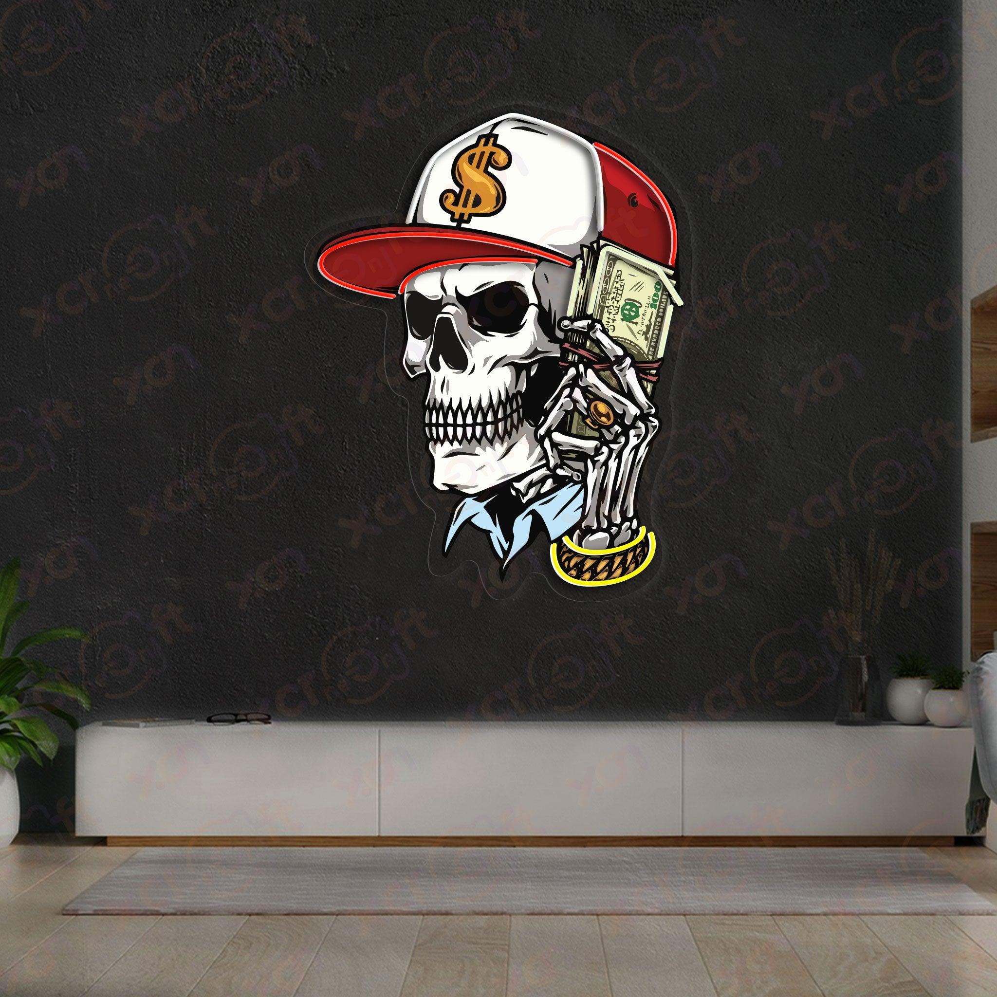 Skull Gangster Color Neon