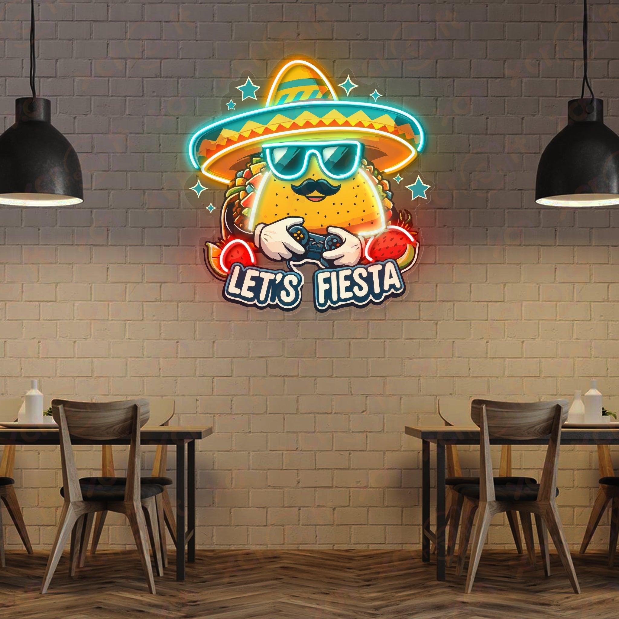 Taco Game UV Printed Neon Sign