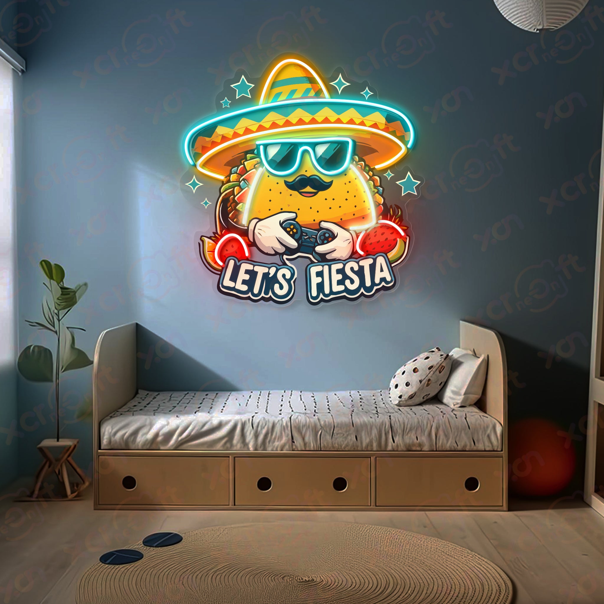 Taco Game UV Printed Neon Sign