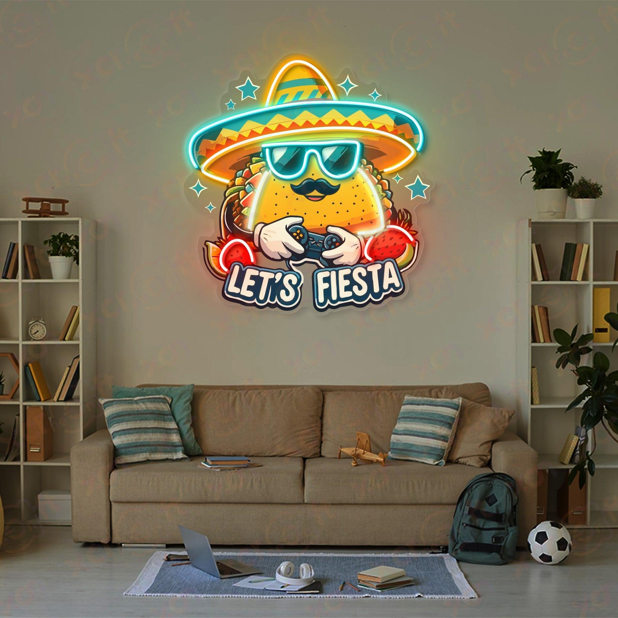 Taco Game UV Printed Neon Sign