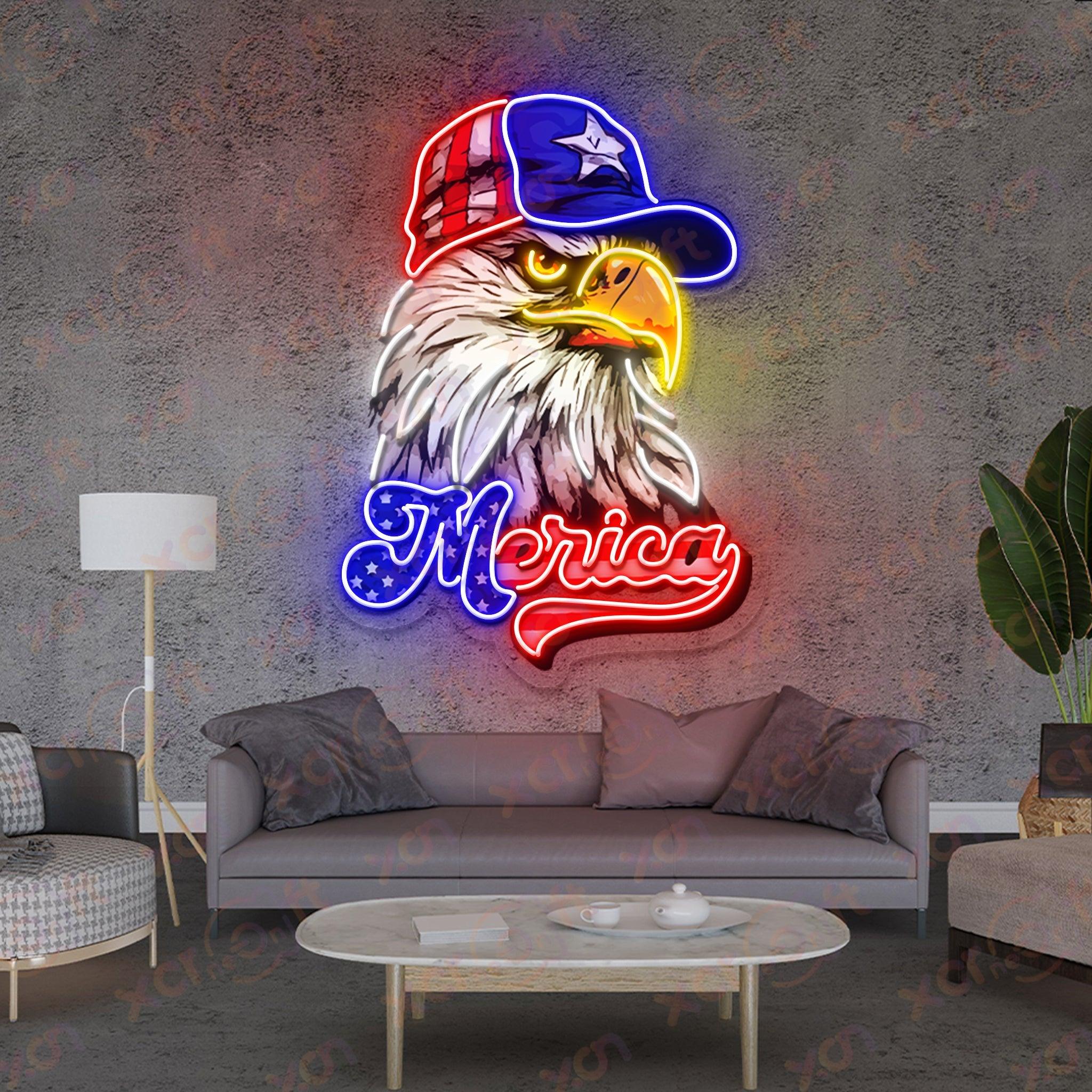 Us Eagle LED Neon Wall Art