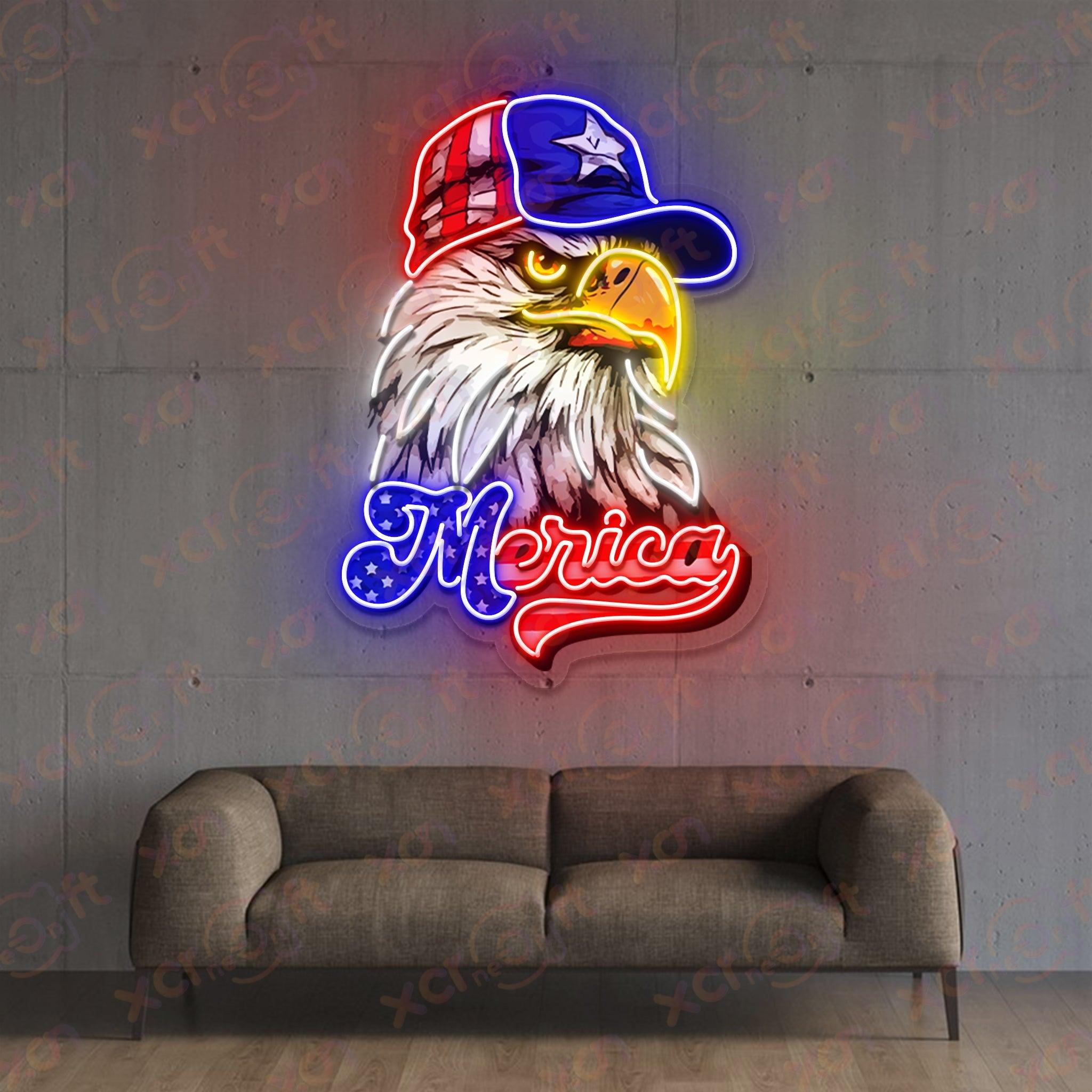 Us Eagle LED Neon Wall Art