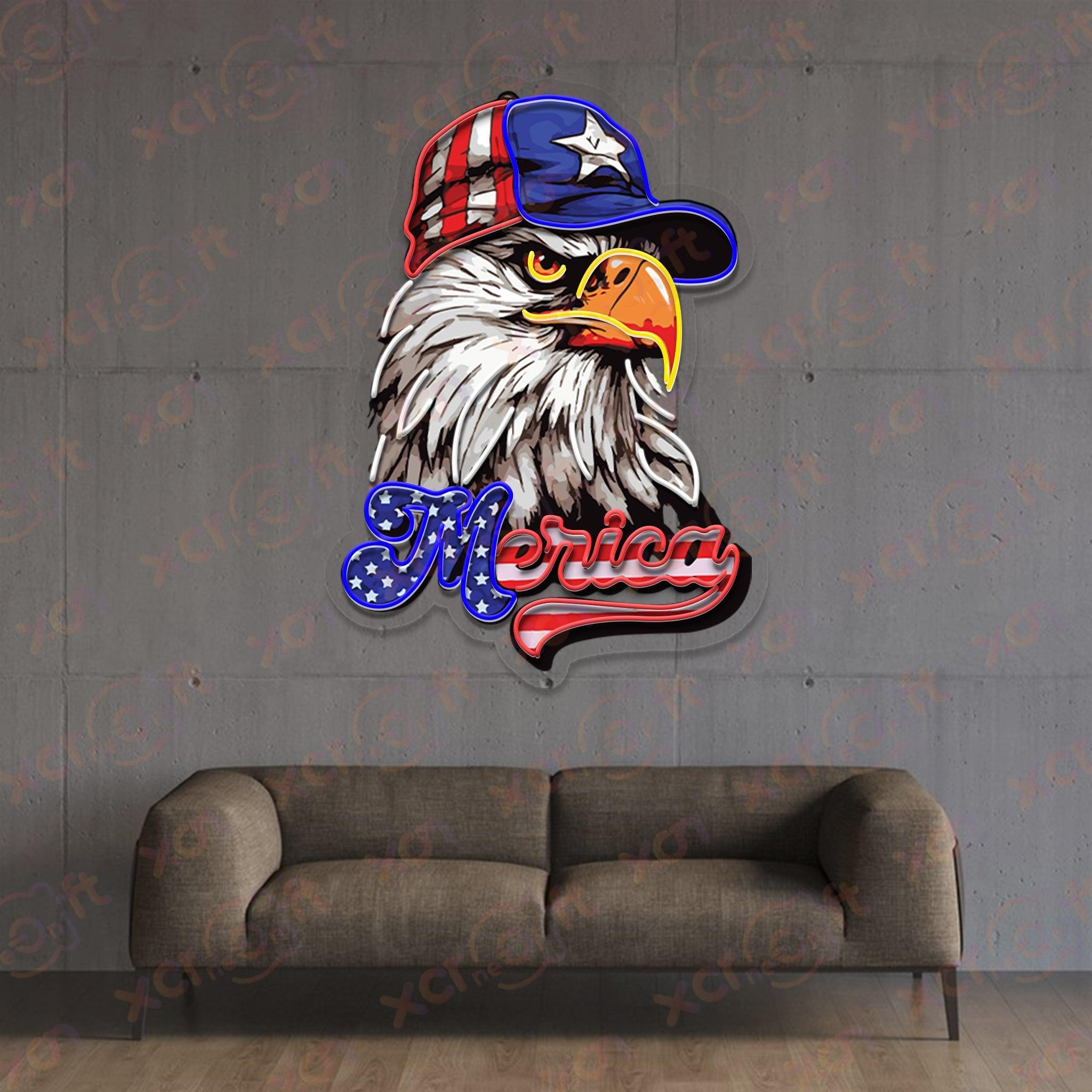 Us Eagle LED Neon Wall Art