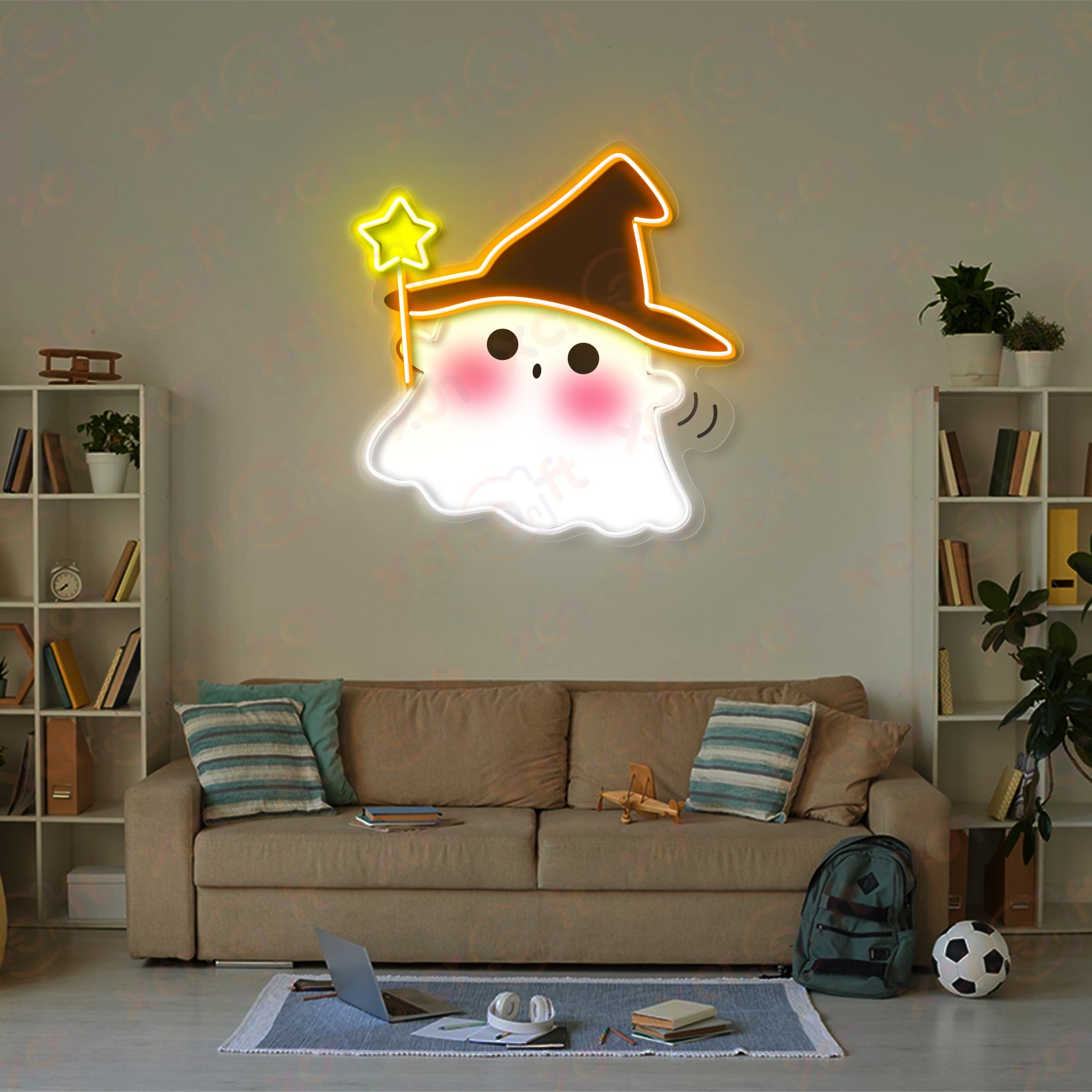 Kawai Boo Witch Custom LED Neon