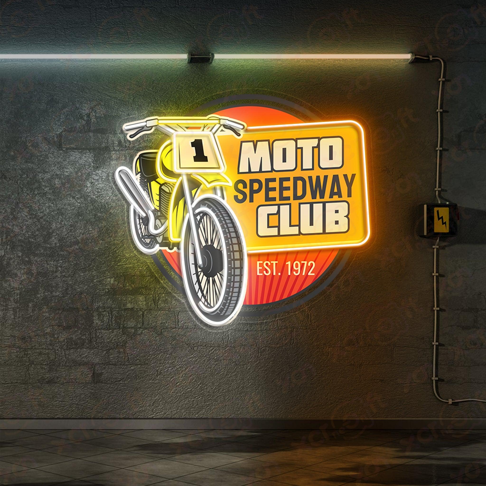 Moto Club LED Neon Light Decor