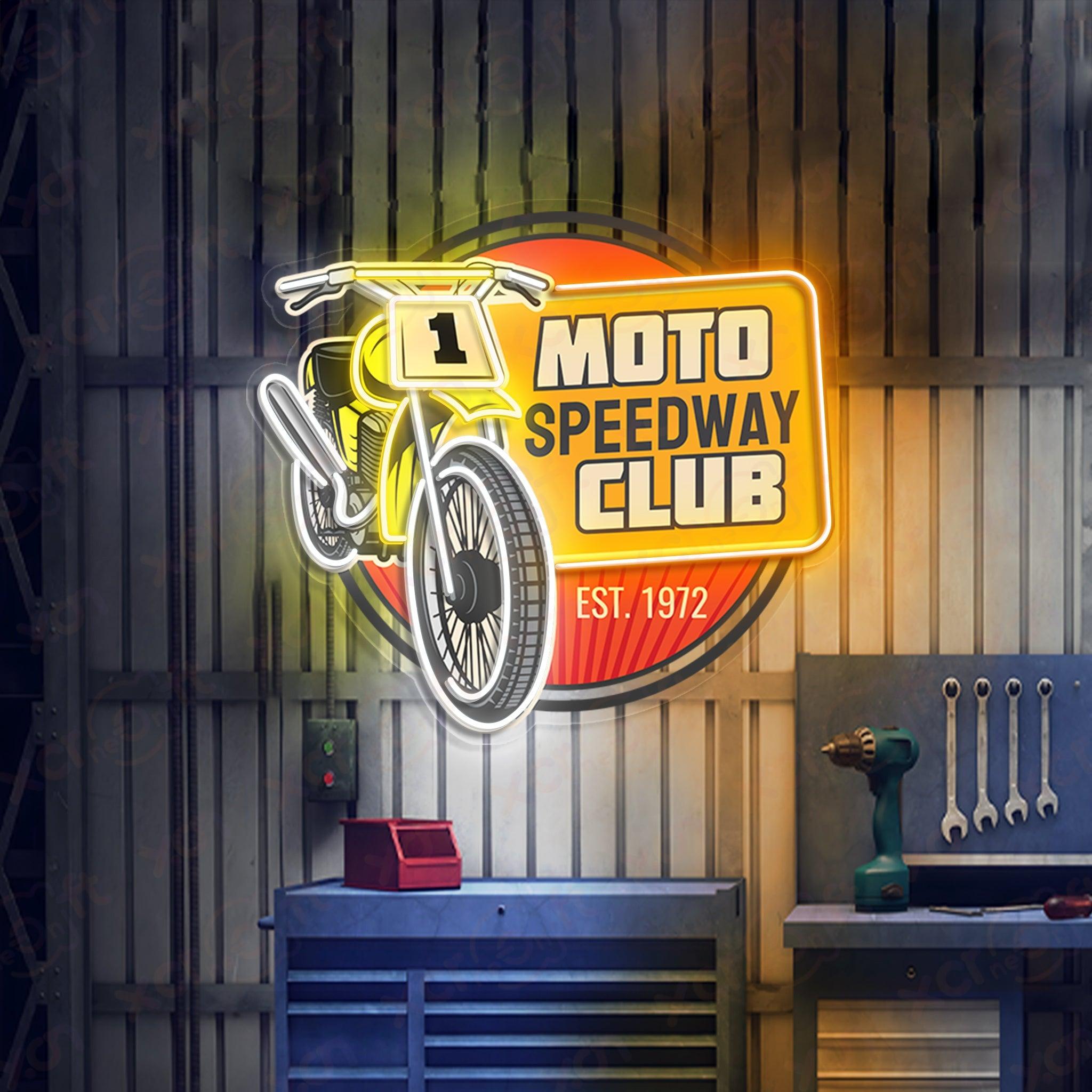 Moto Club LED Neon Light Decor