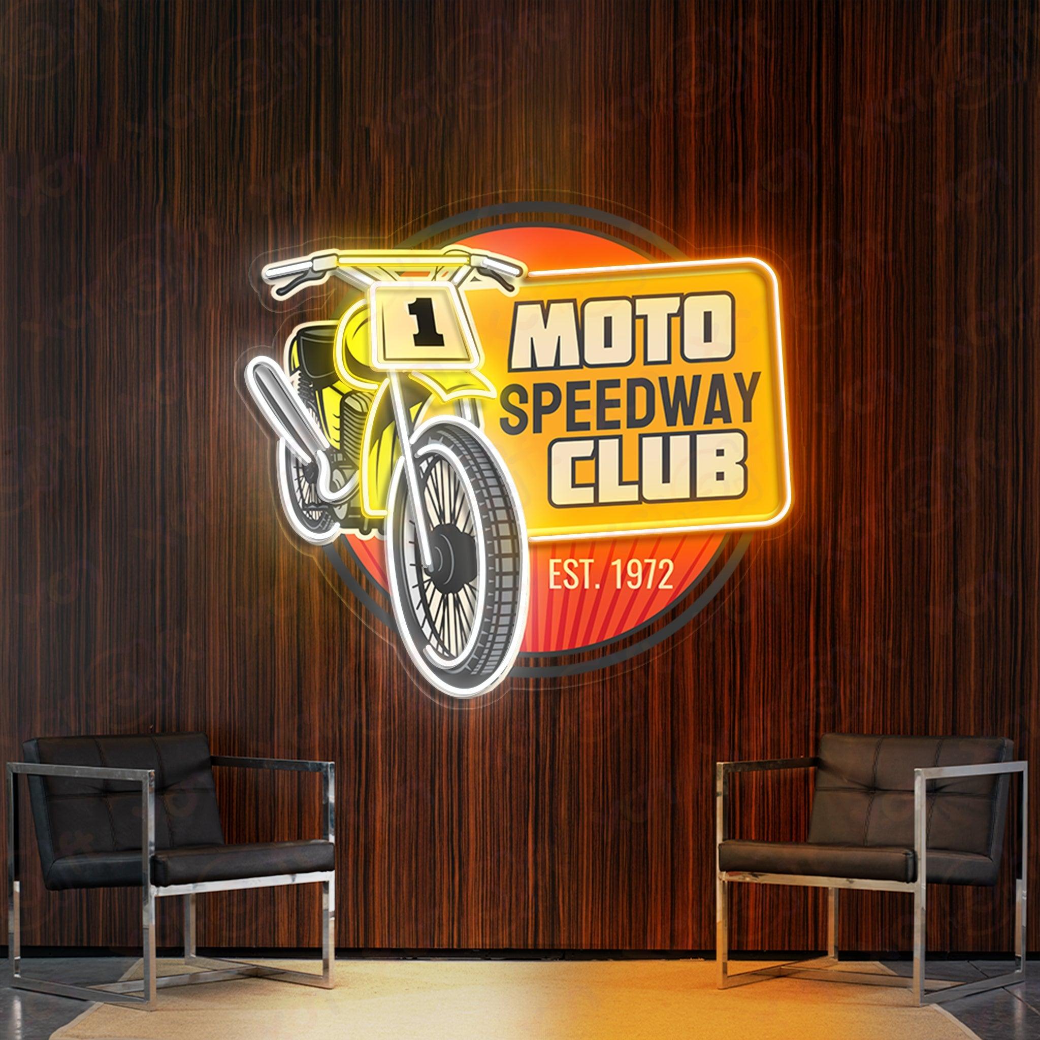 Moto Club LED Neon Light Decor