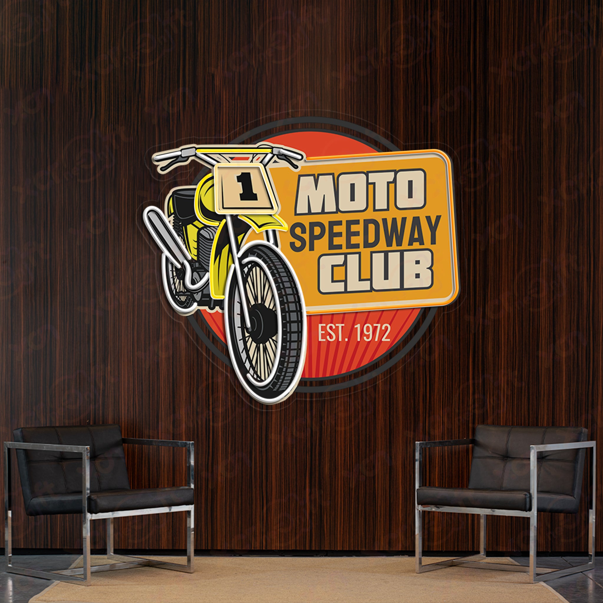 Moto Club LED Neon Light Decor