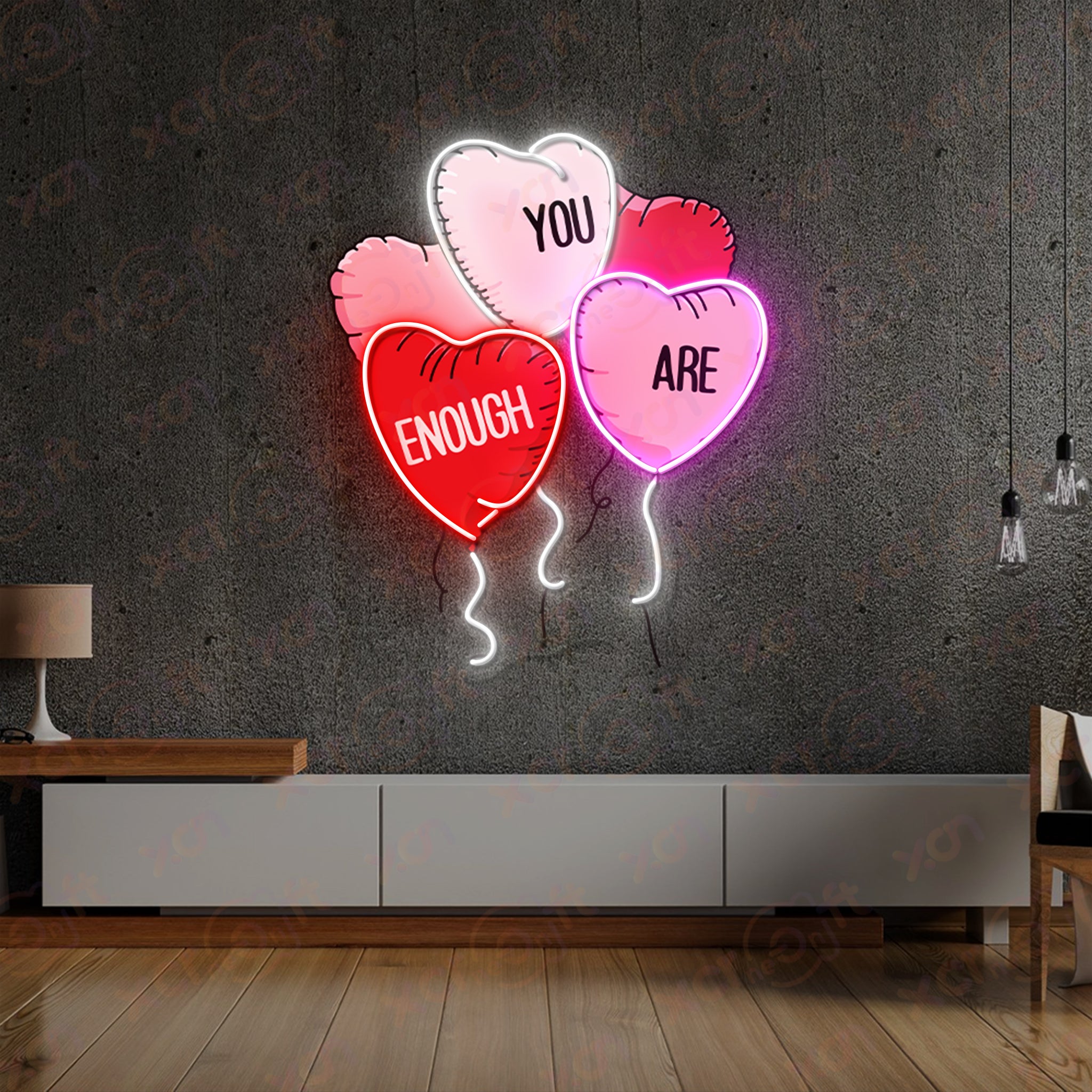 You Are Enough Printed LED Neon Sign