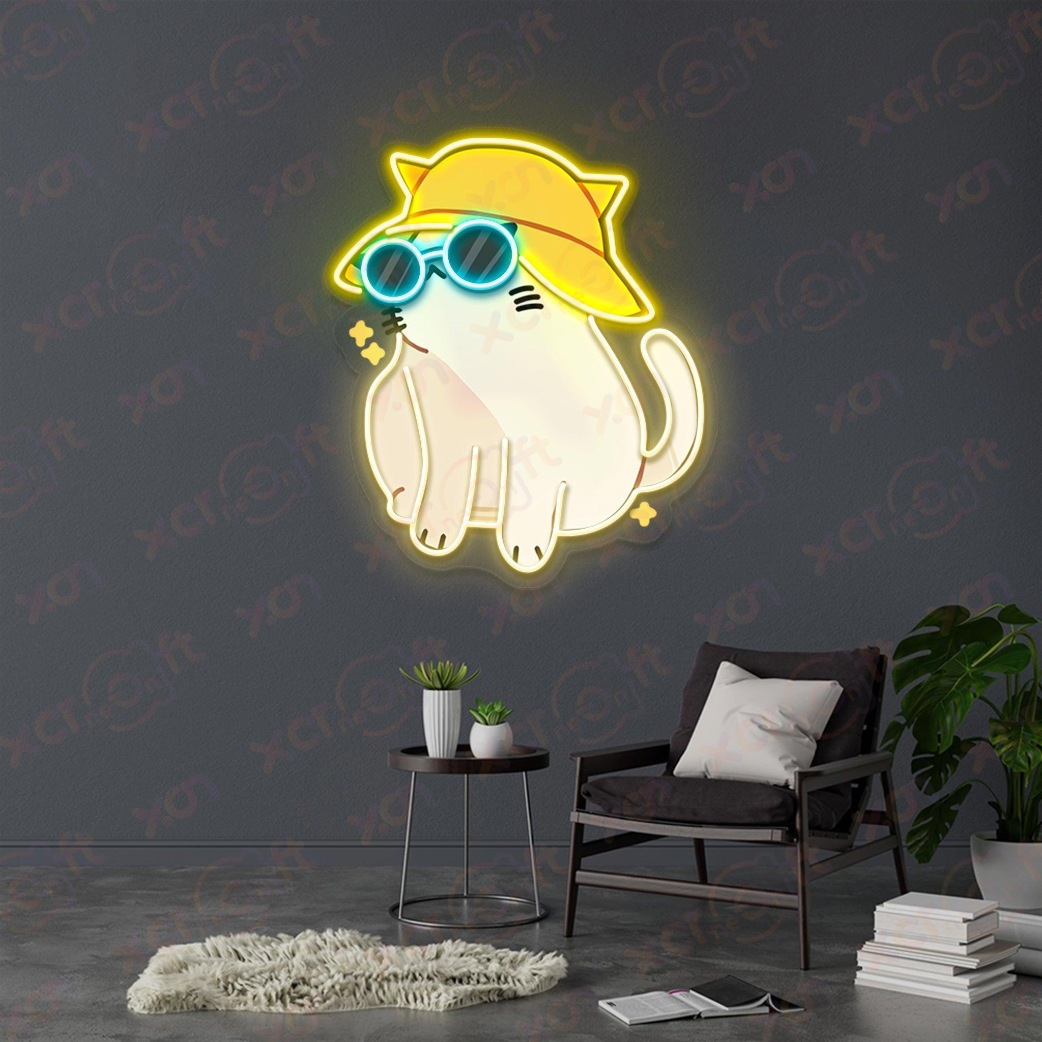 Cute Cat LED Color Neon