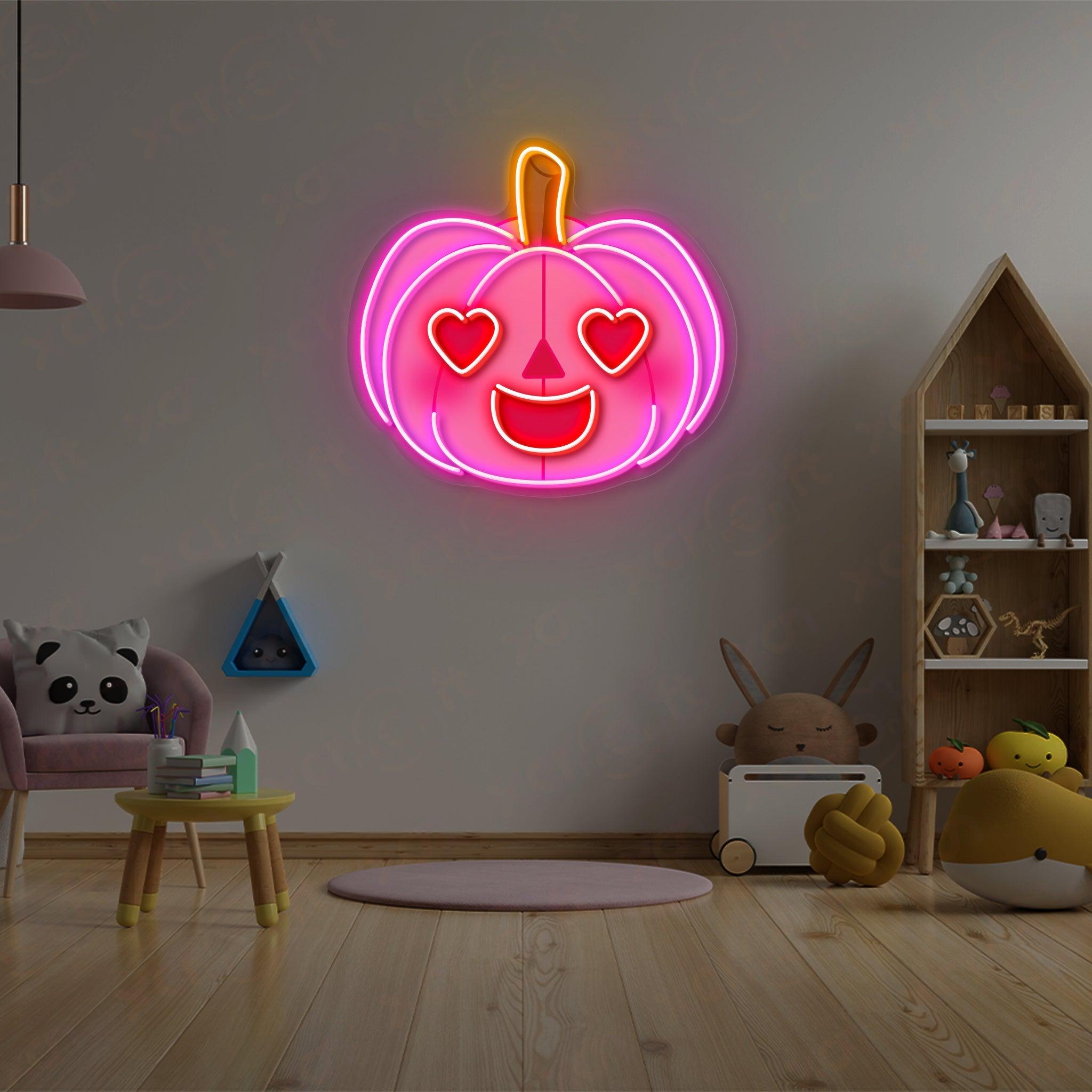 Heart Pumpkin LED Neon Light Decor