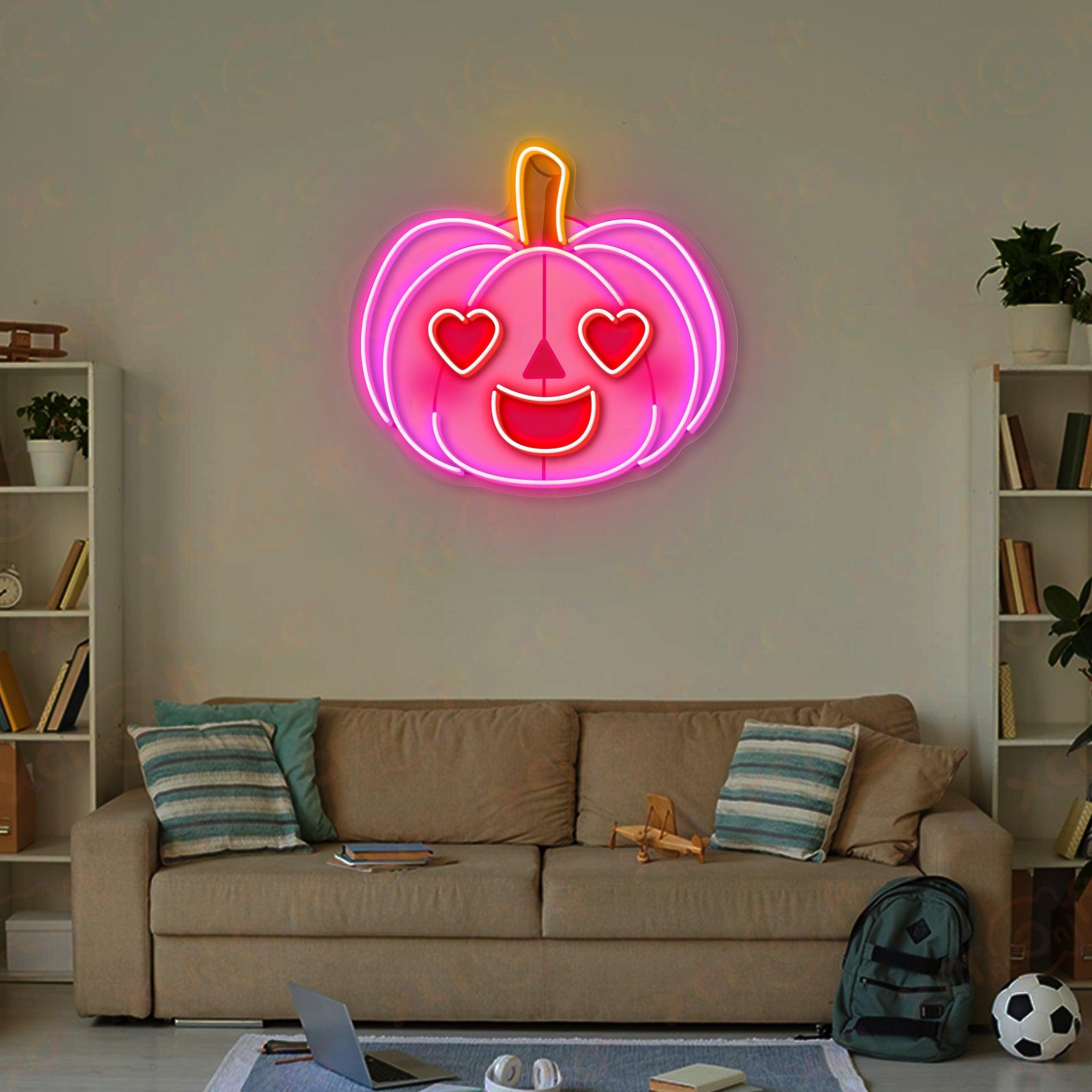 Heart Pumpkin LED Neon Light Decor