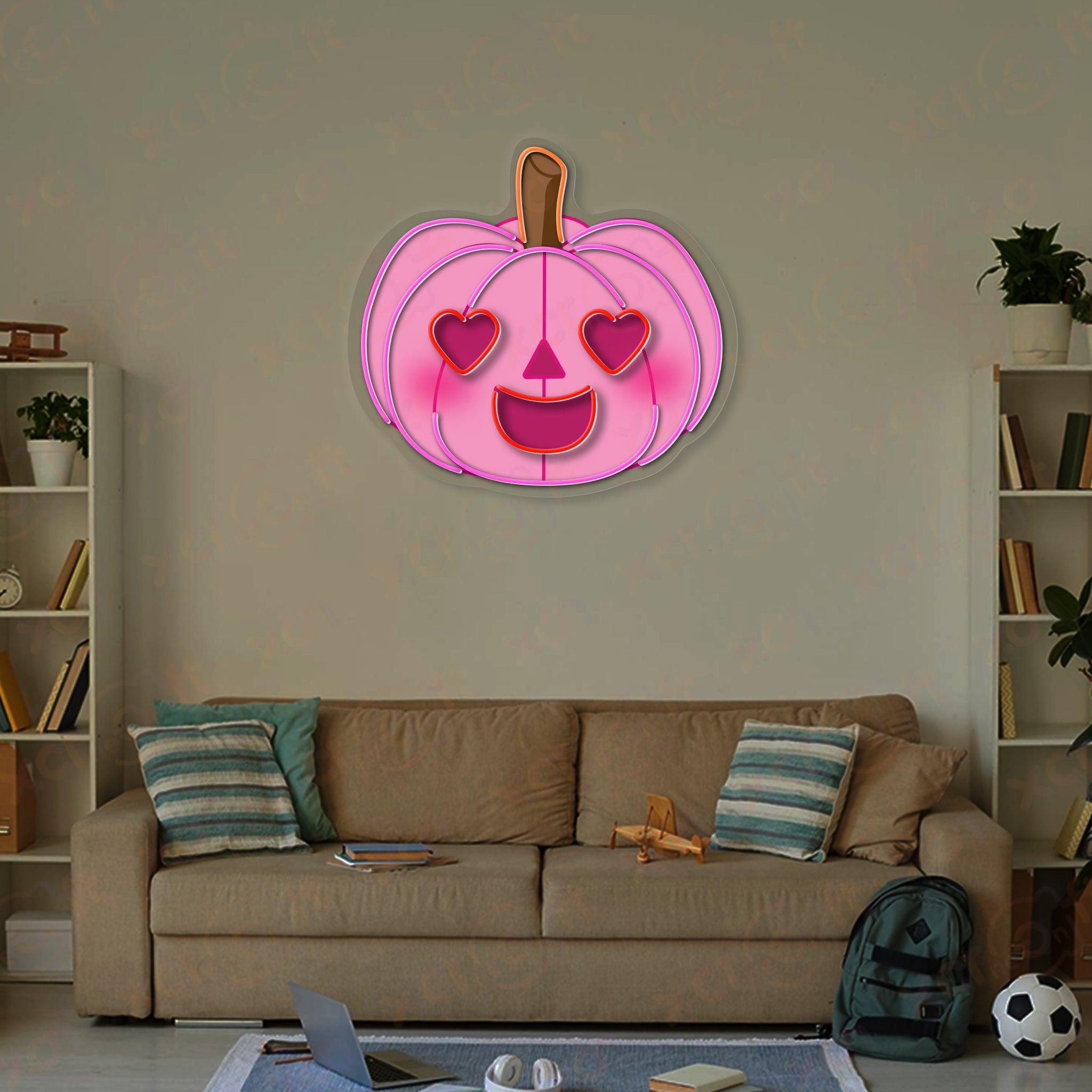 Heart Pumpkin LED Neon Light Decor