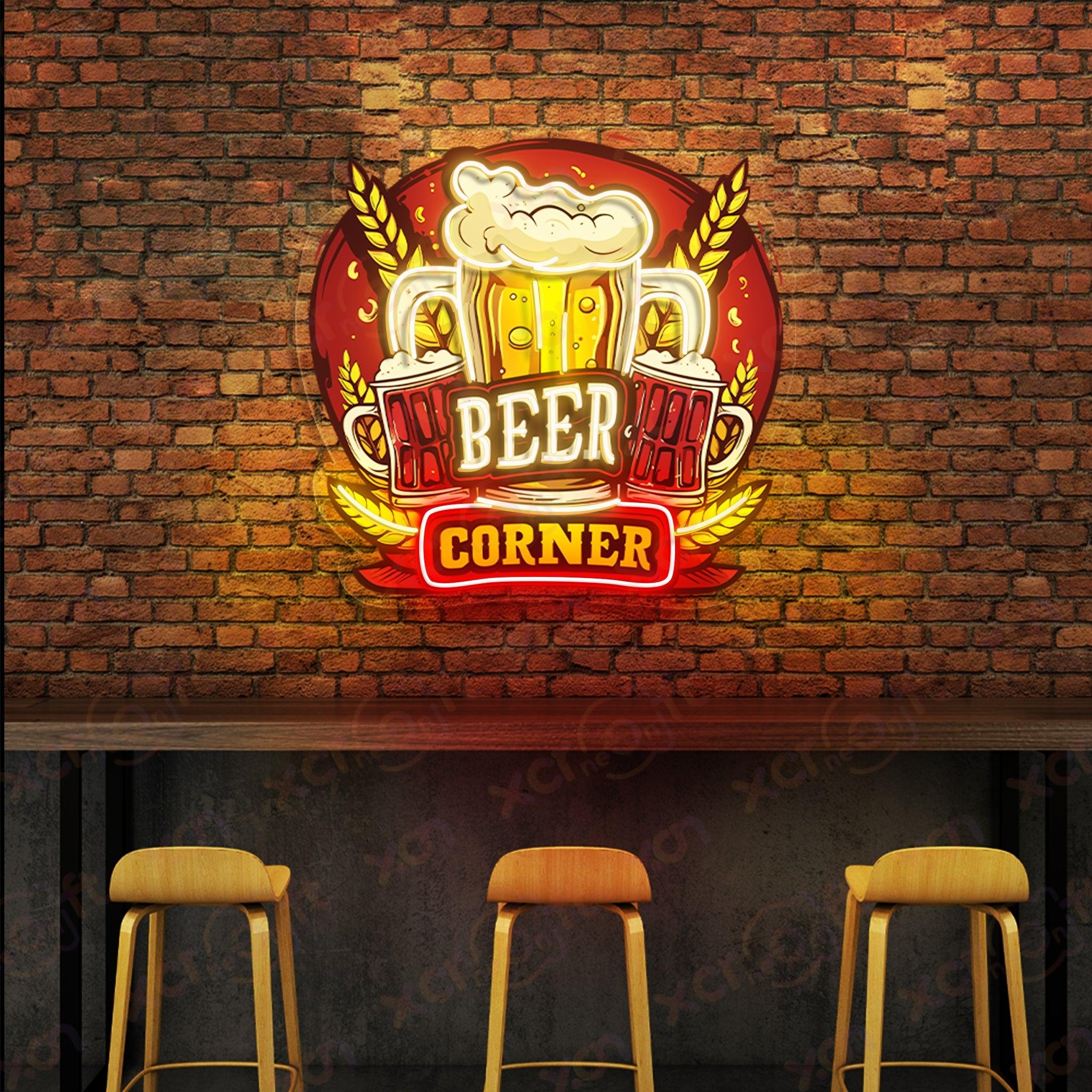 Beer Corner UV Custom Neon Sign