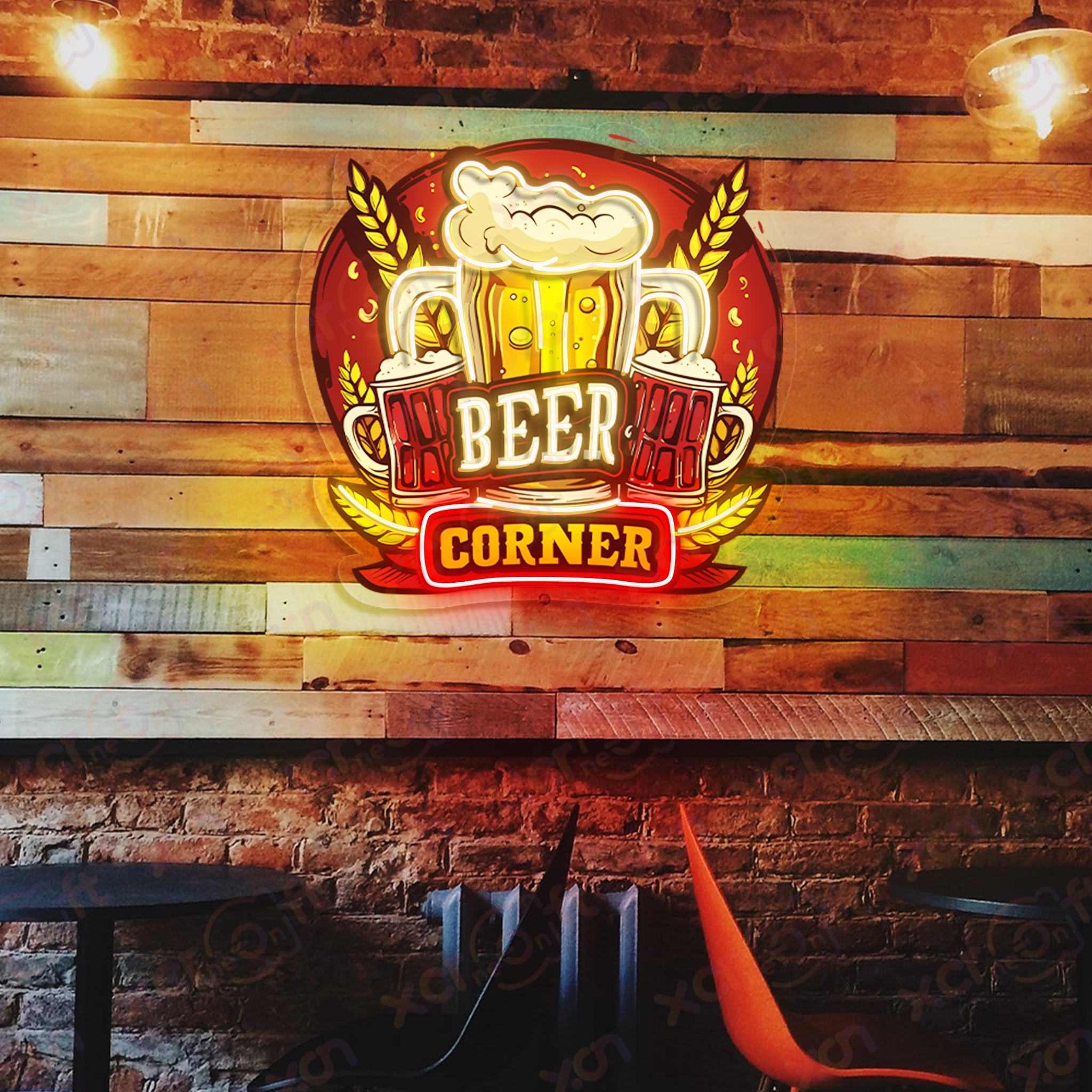 Beer Corner UV Custom Neon Sign