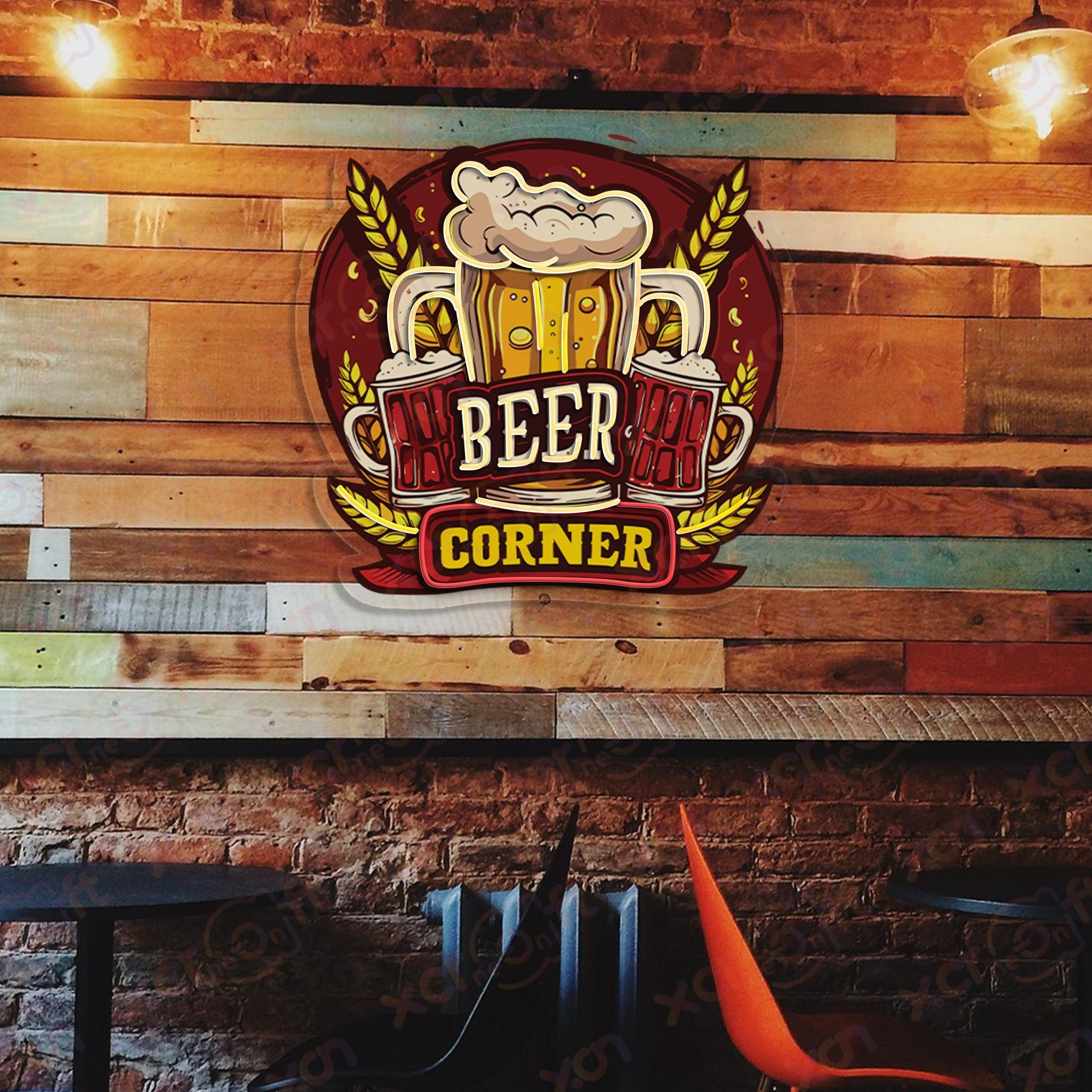 Beer Corner UV Custom Neon Sign