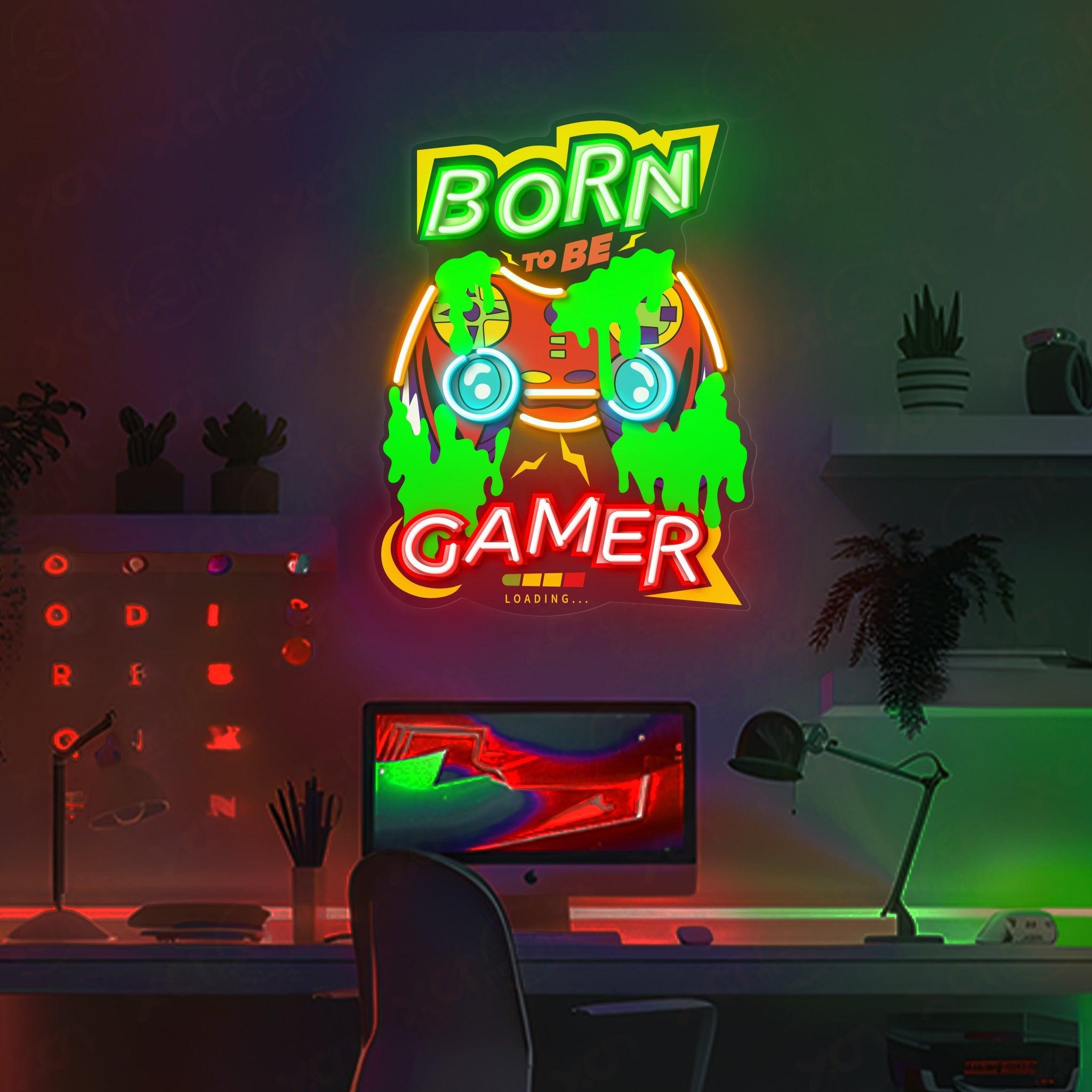 Born To Be Gamer UV Printed LED Neon Sign