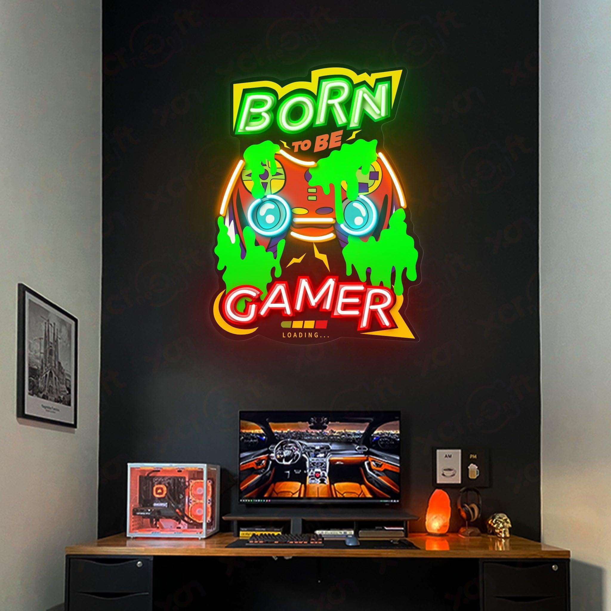 Born To Be Gamer UV Printed LED Neon Sign