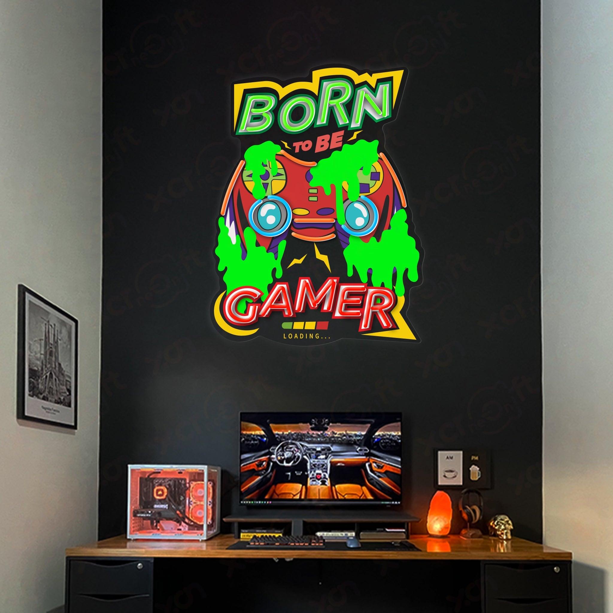 Born To Be Gamer UV Printed LED Neon Sign