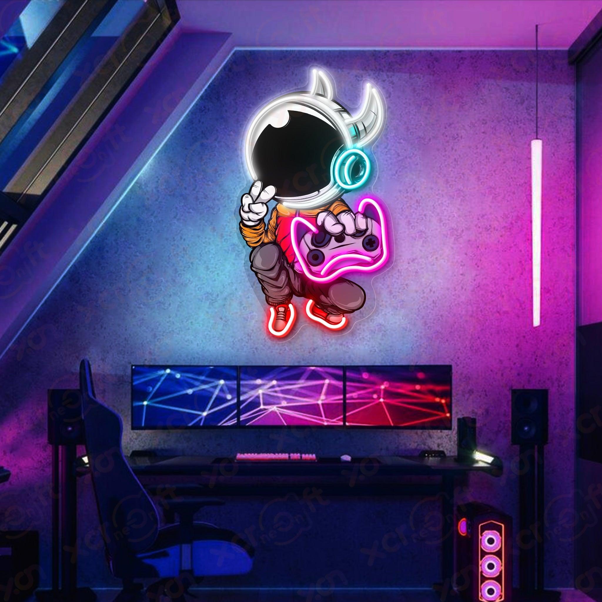 Astronaut Gamer LED Neon Light