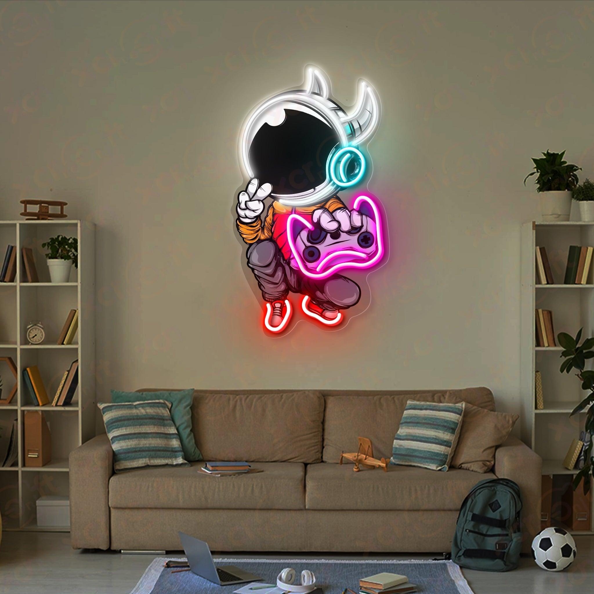 Astronaut Gamer LED Neon Light