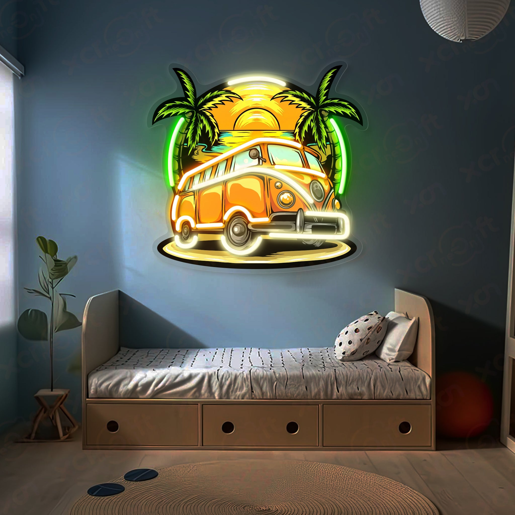 Beach Car Durable Neon Light