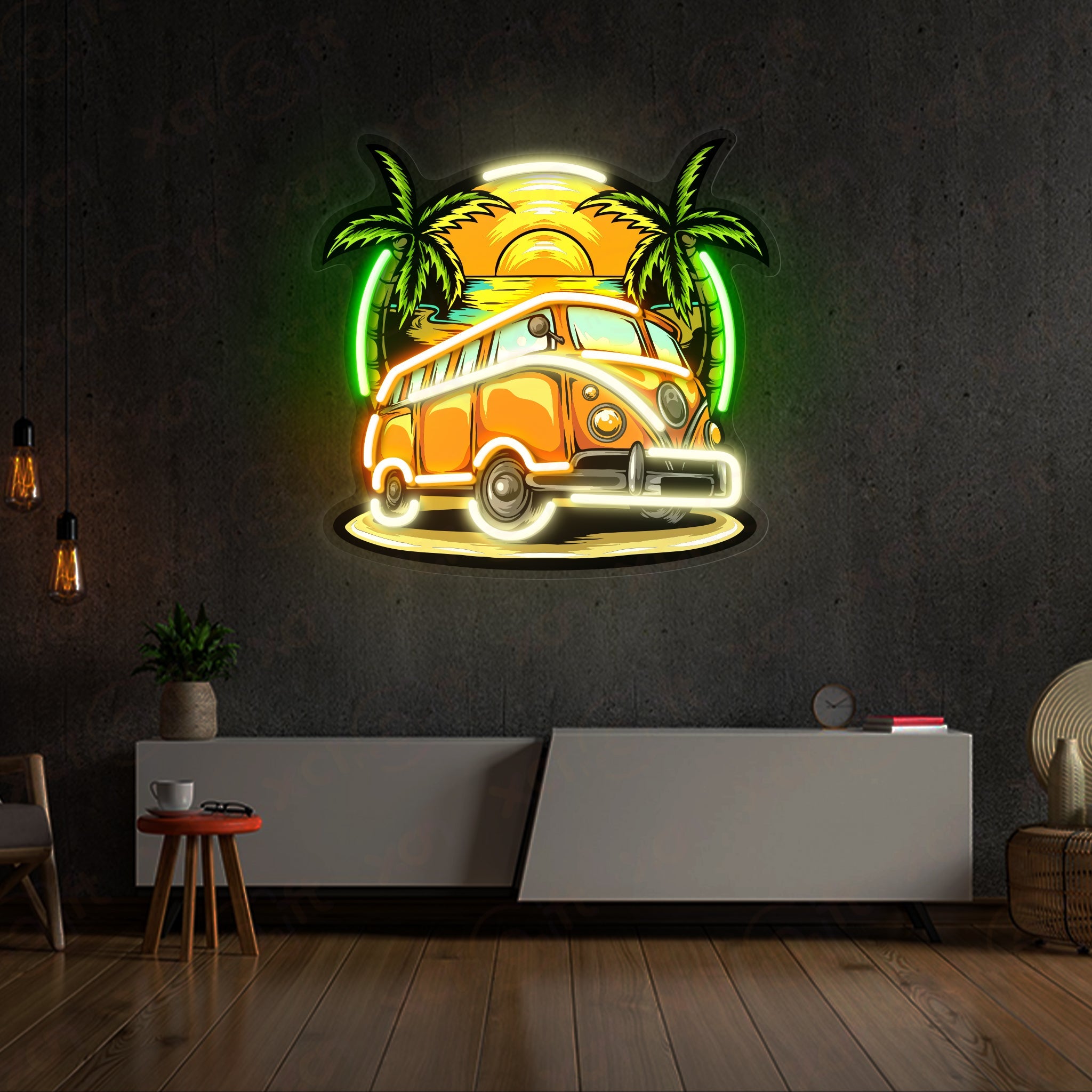 Beach Car Durable Neon Light