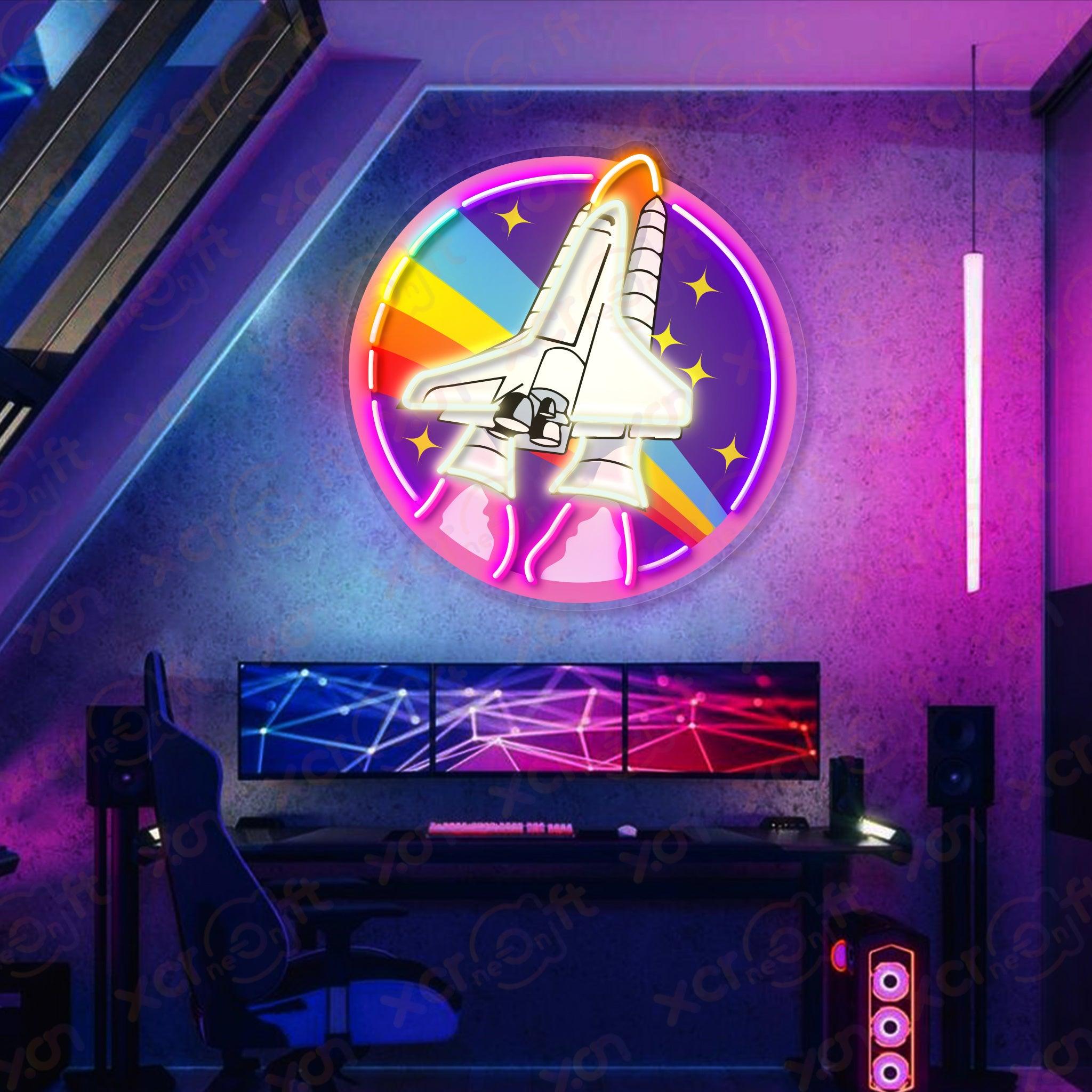 Spaceship UV Neon Signs 