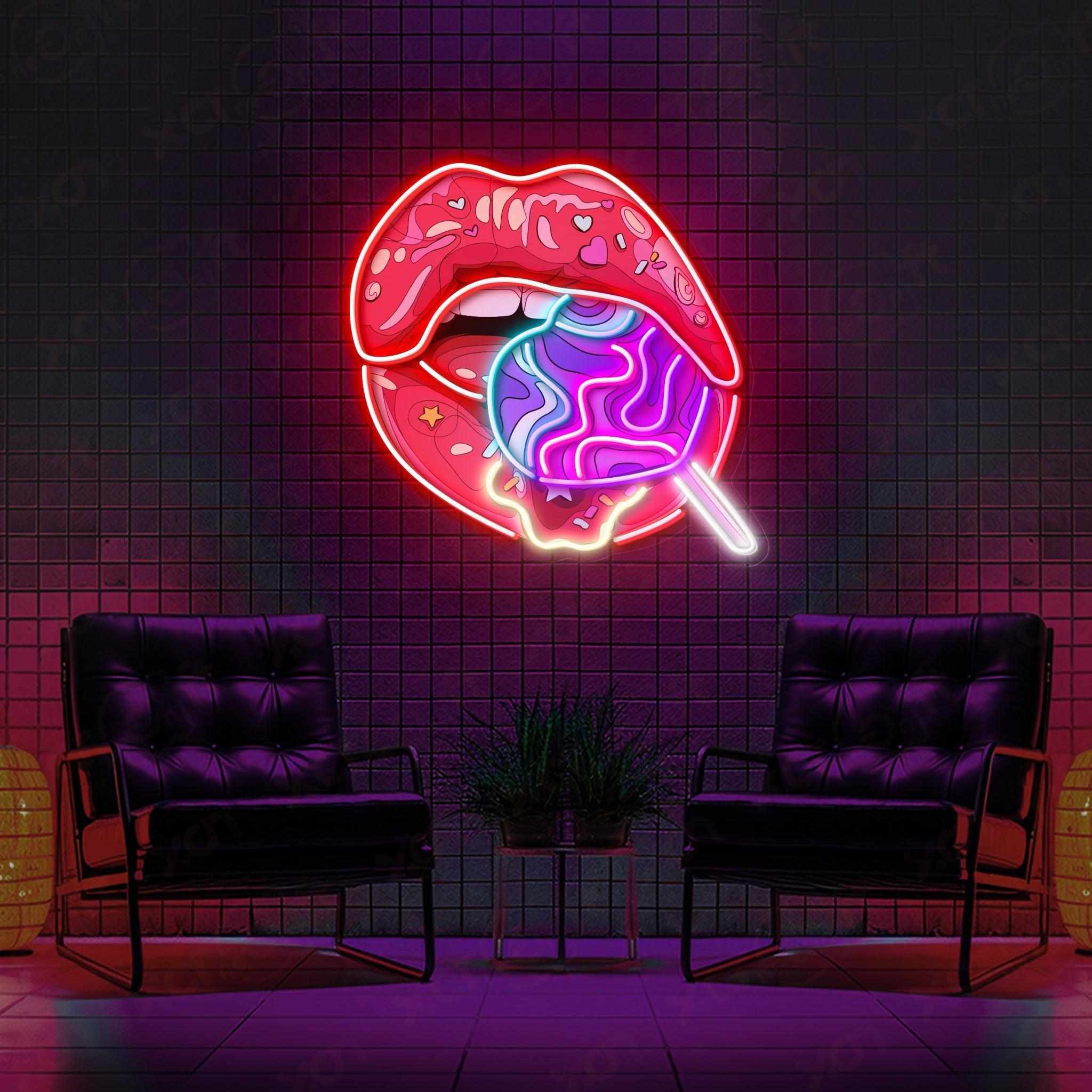 Aesthetic Lips UV Printed Neon Sign