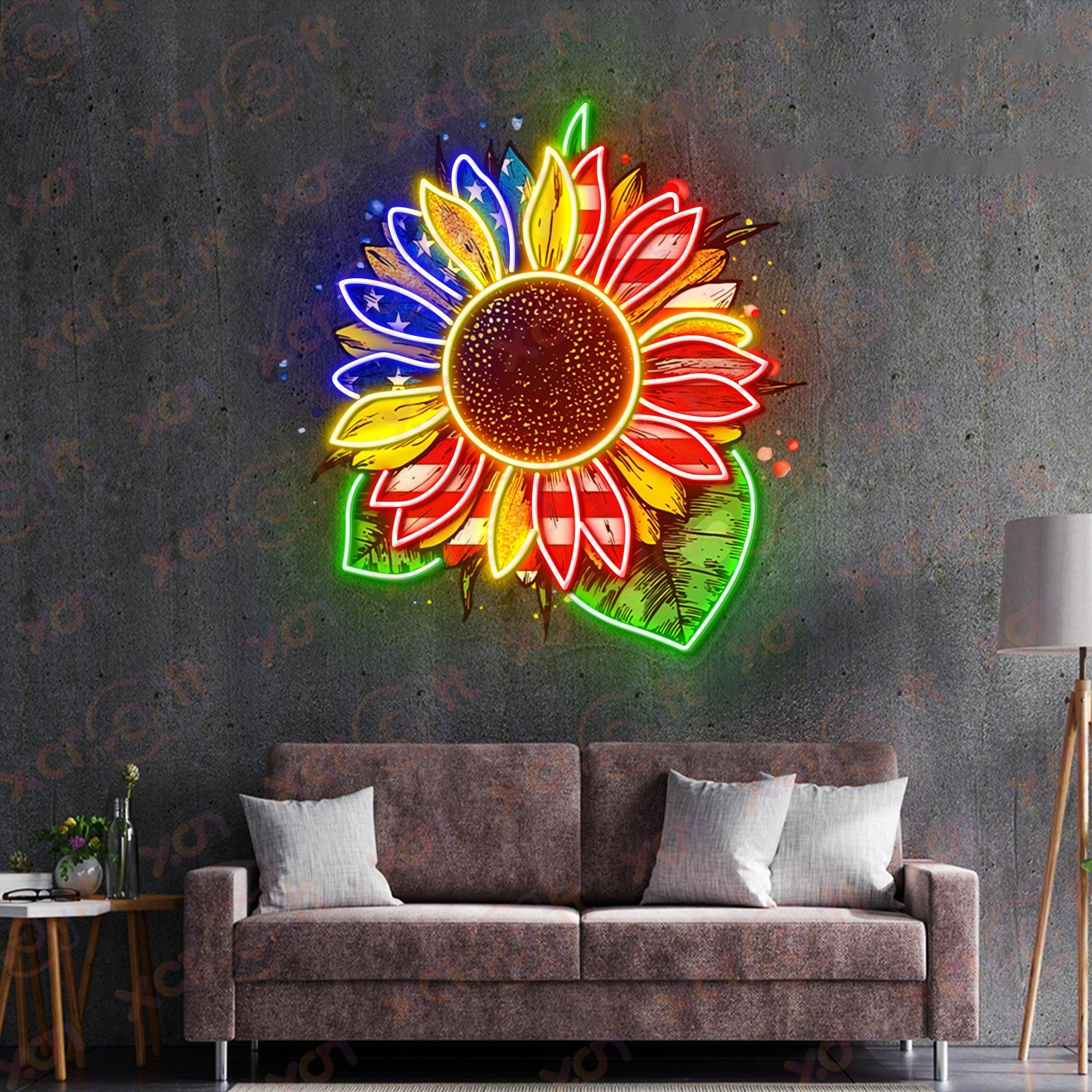 Sunflower USA UV Printed Neon Sign