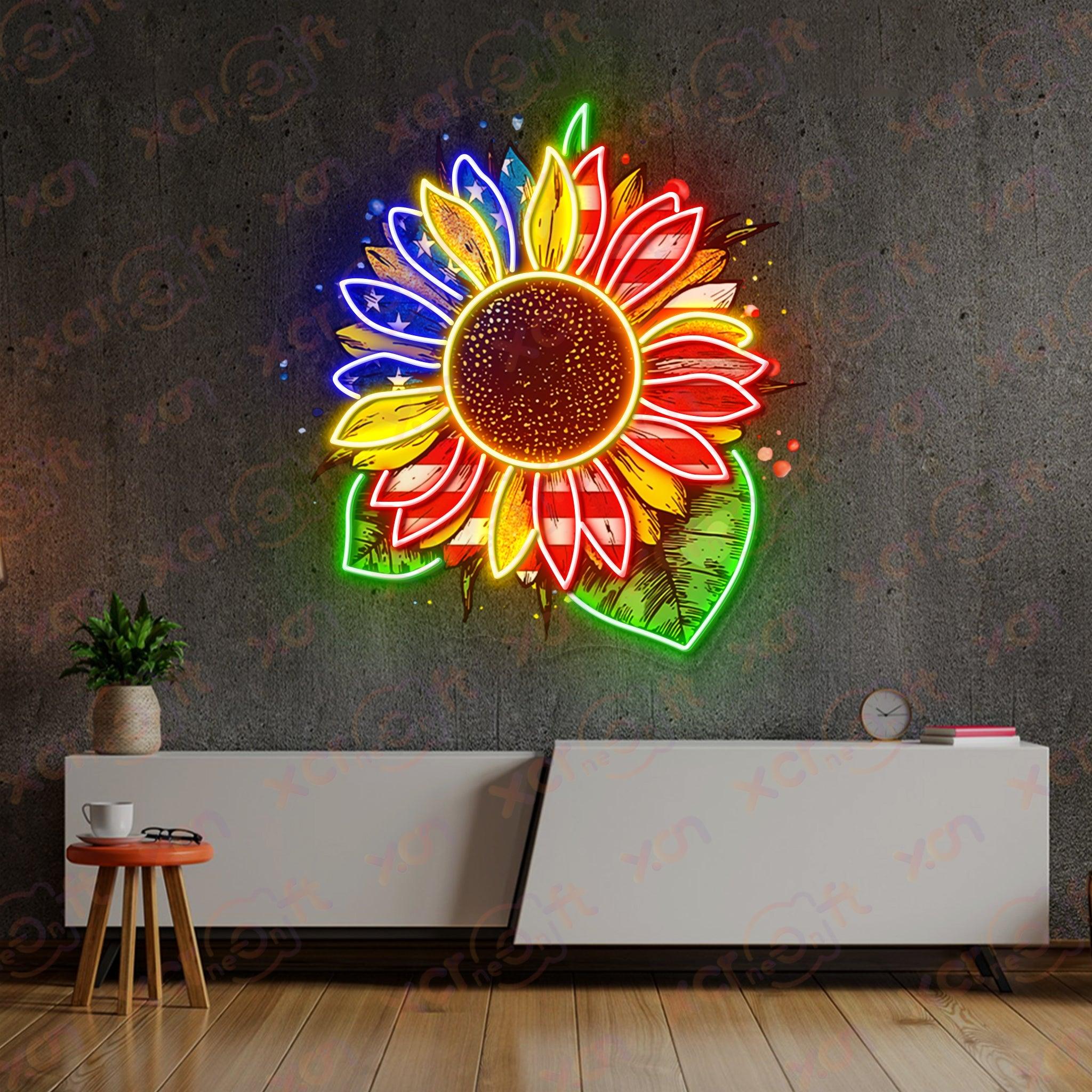 Sunflower USA UV Printed Neon Sign