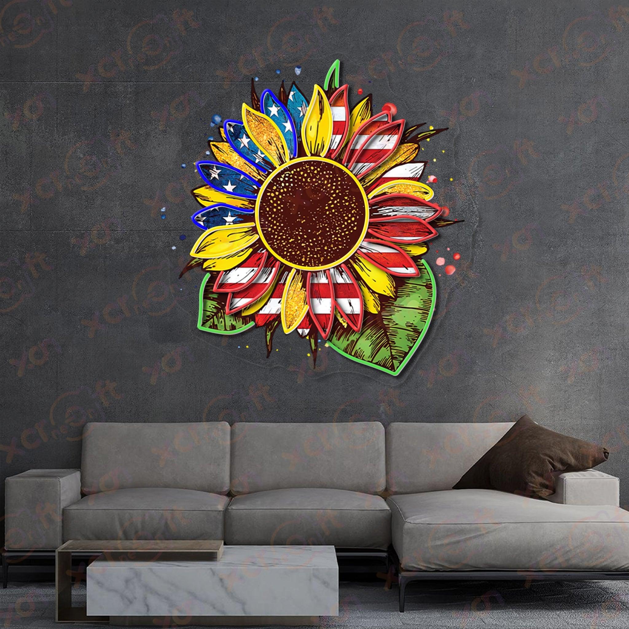 Sunflower USA UV Printed Neon Sign