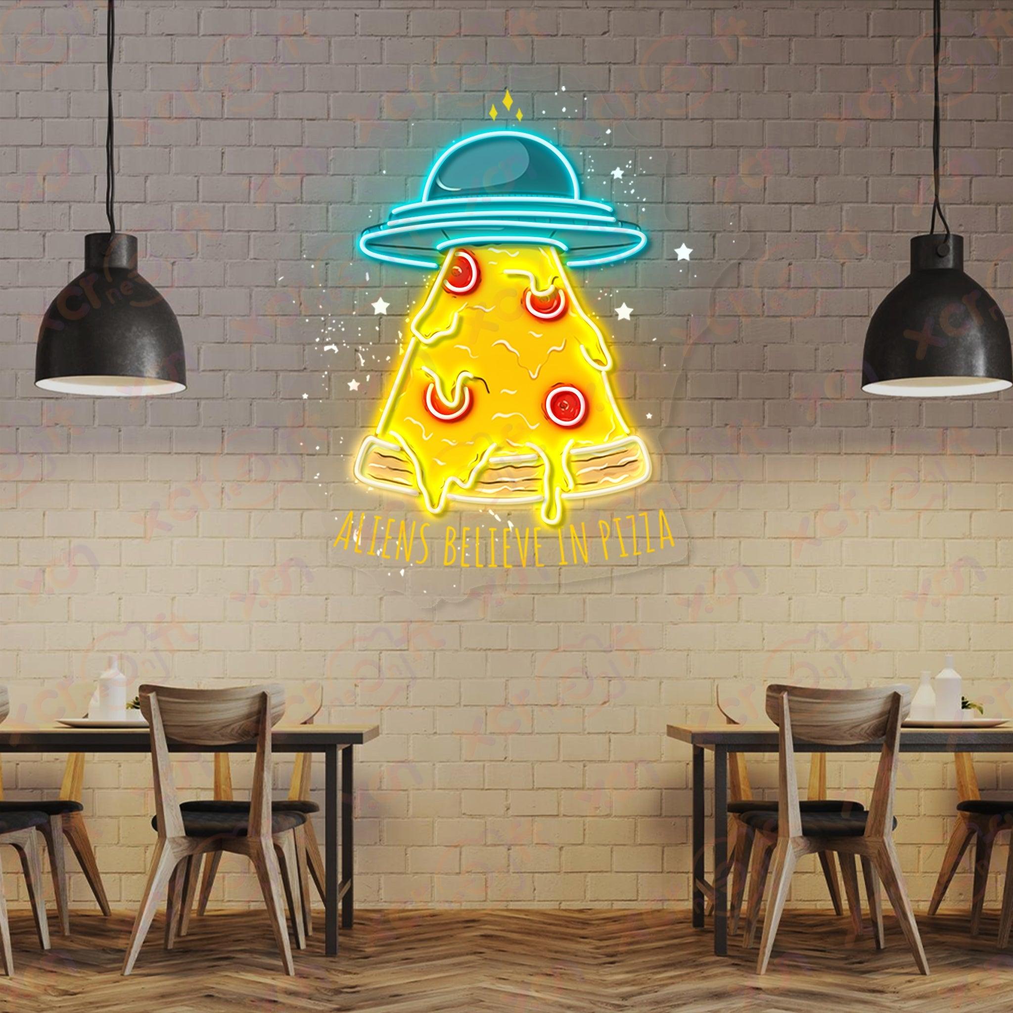 Pizza UFO UV Custom Neon Sign