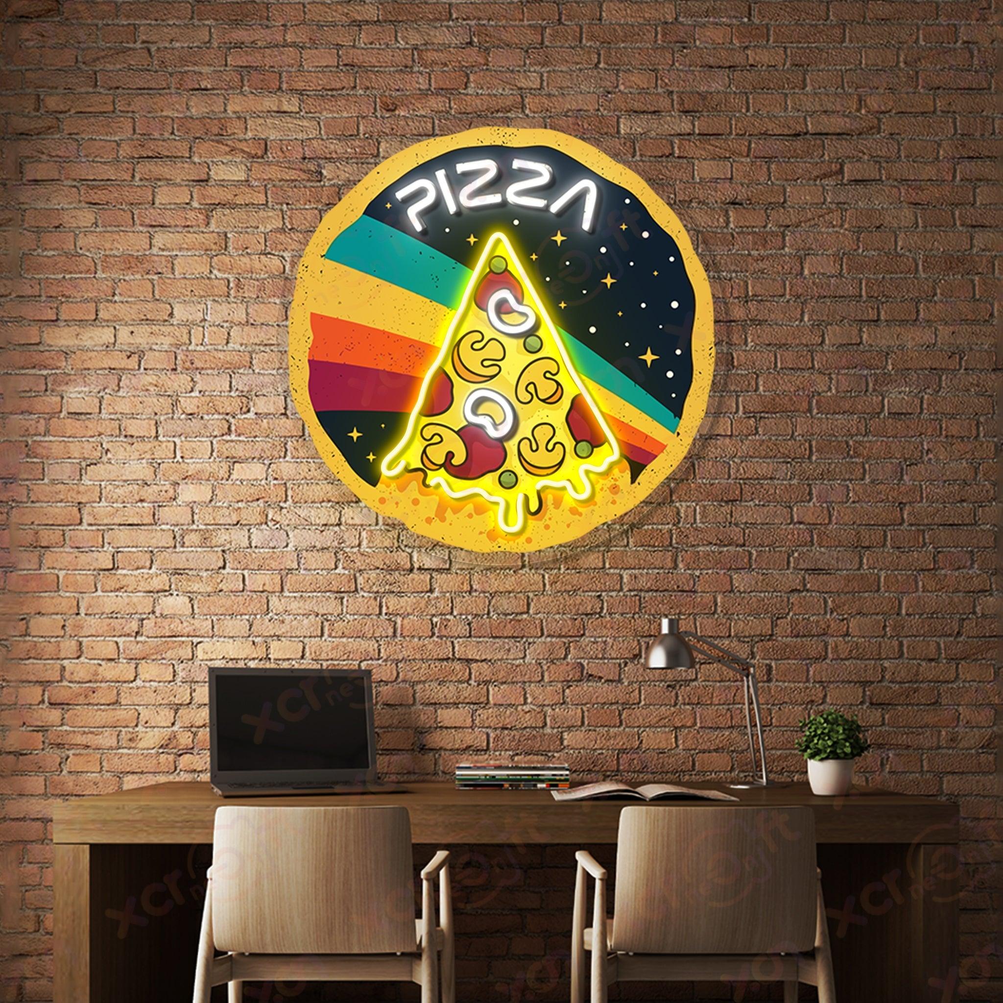 Pizza Spaceship Neon Signs Decoration