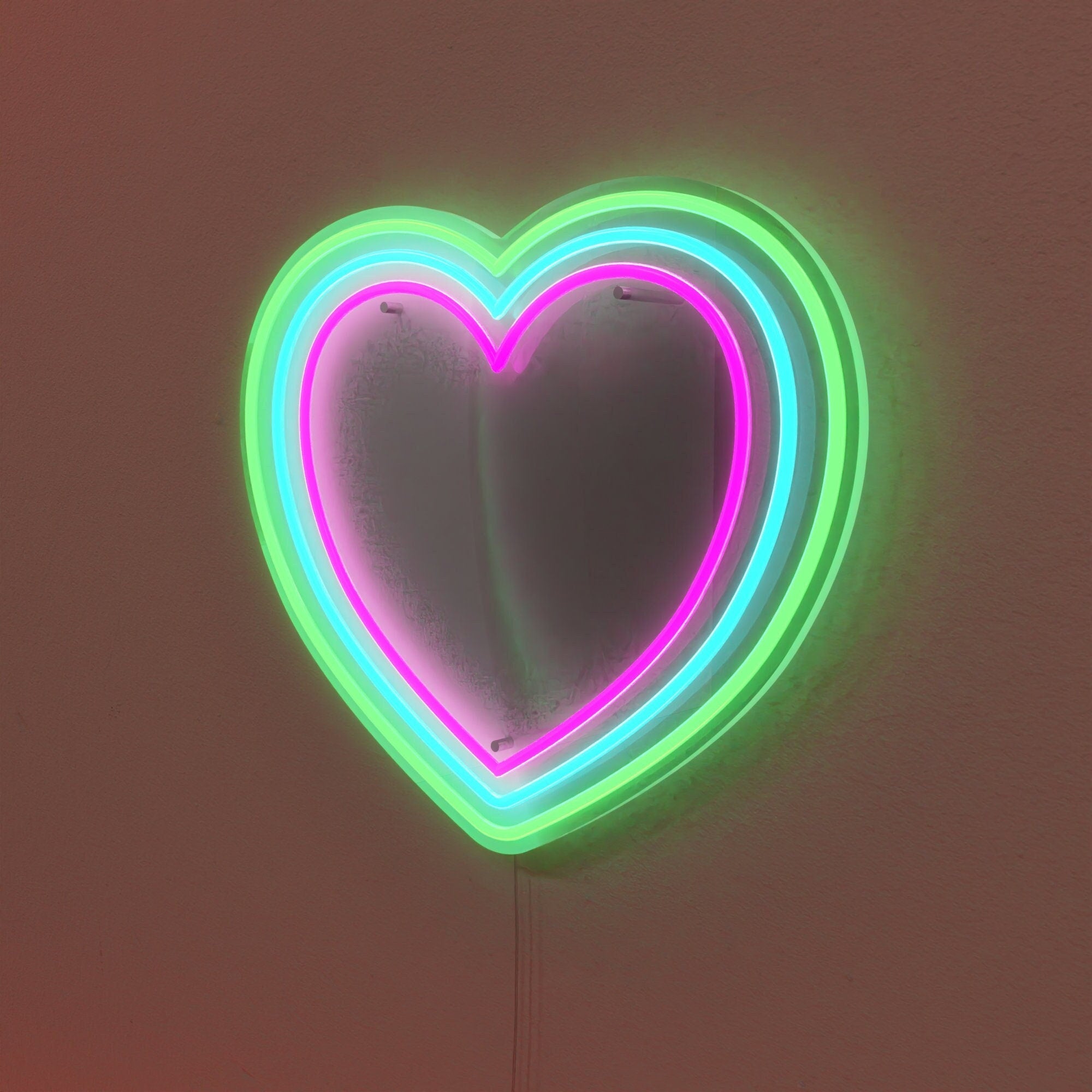 Triple Hearts Neon Sign