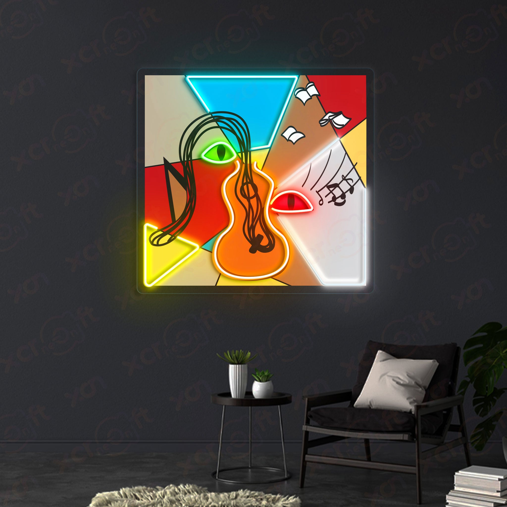 Abstract Music Neon Sign