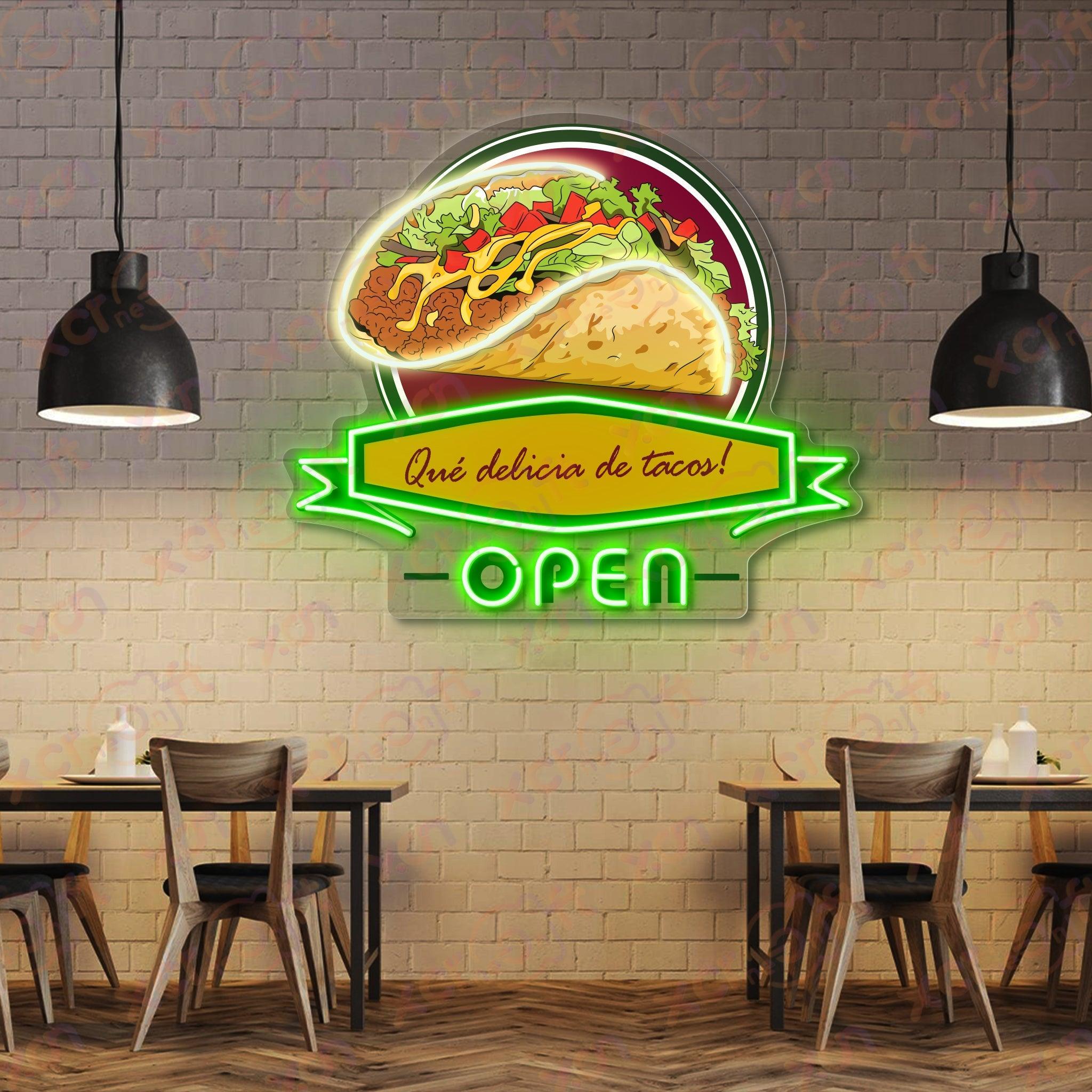 Tacos Restaurant Durable Neon Light