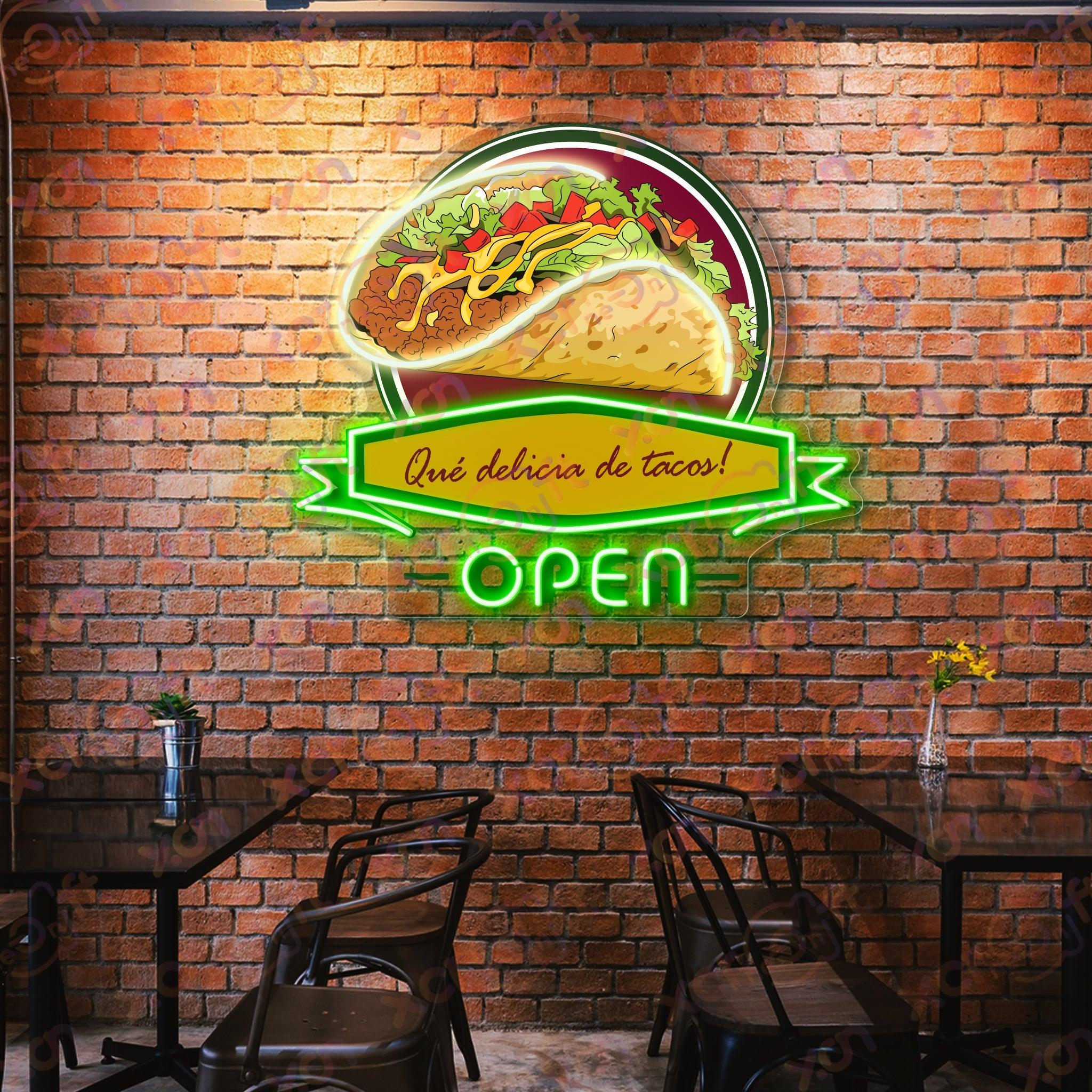 Tacos Restaurant Durable Neon Light