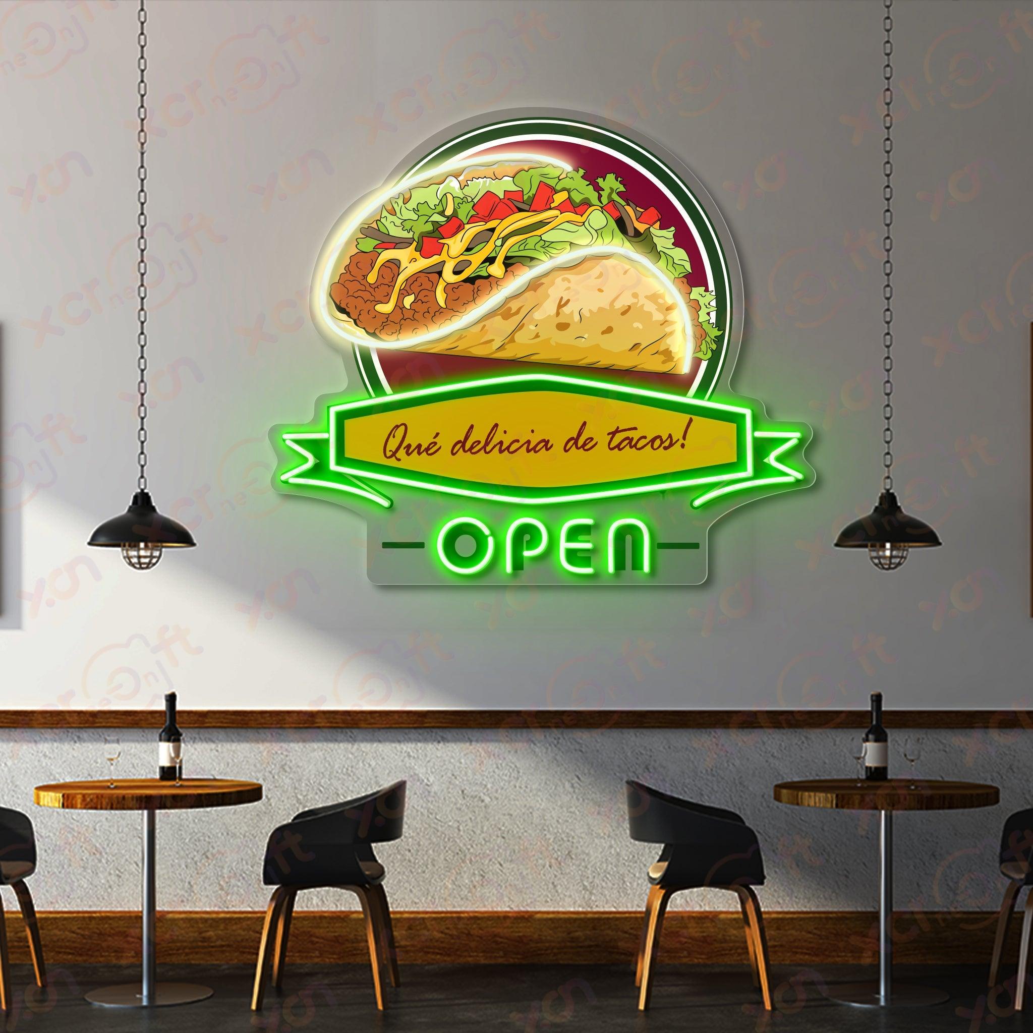 Tacos Restaurant Durable Neon Light