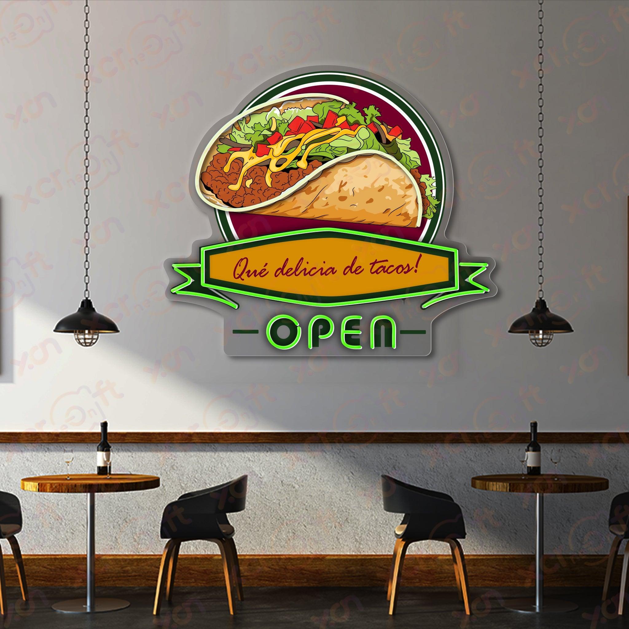 Tacos Restaurant Durable Neon Light