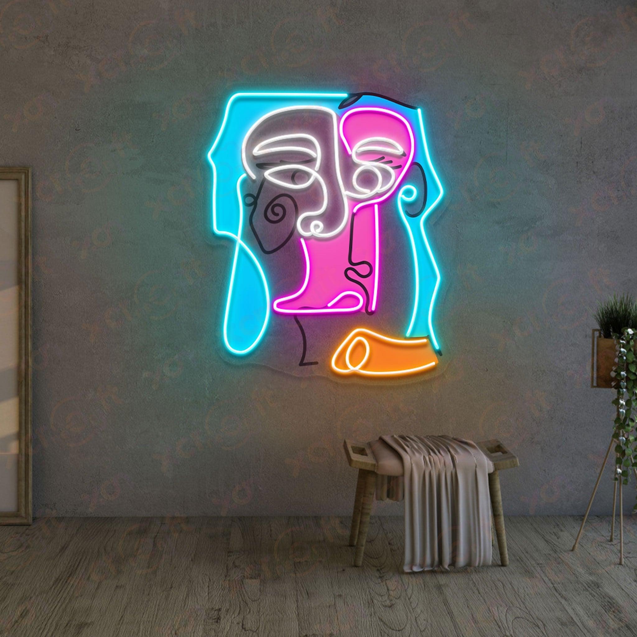 Abstract faces 1 High-quality Neon Signs